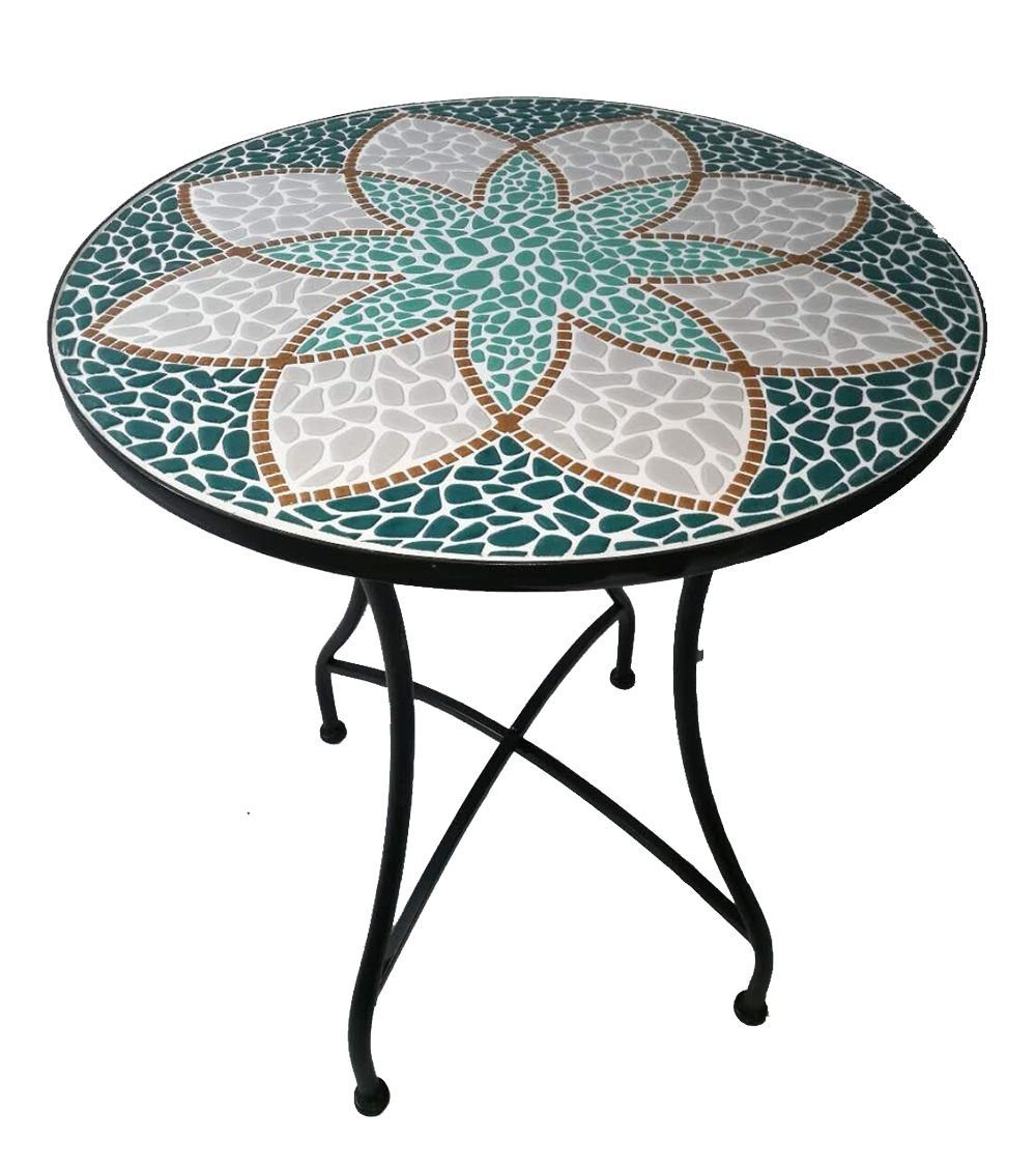 Primaster Gartentisch Primaster Mosaik Rundtisch Ø60cm Höhe 72 cm, für