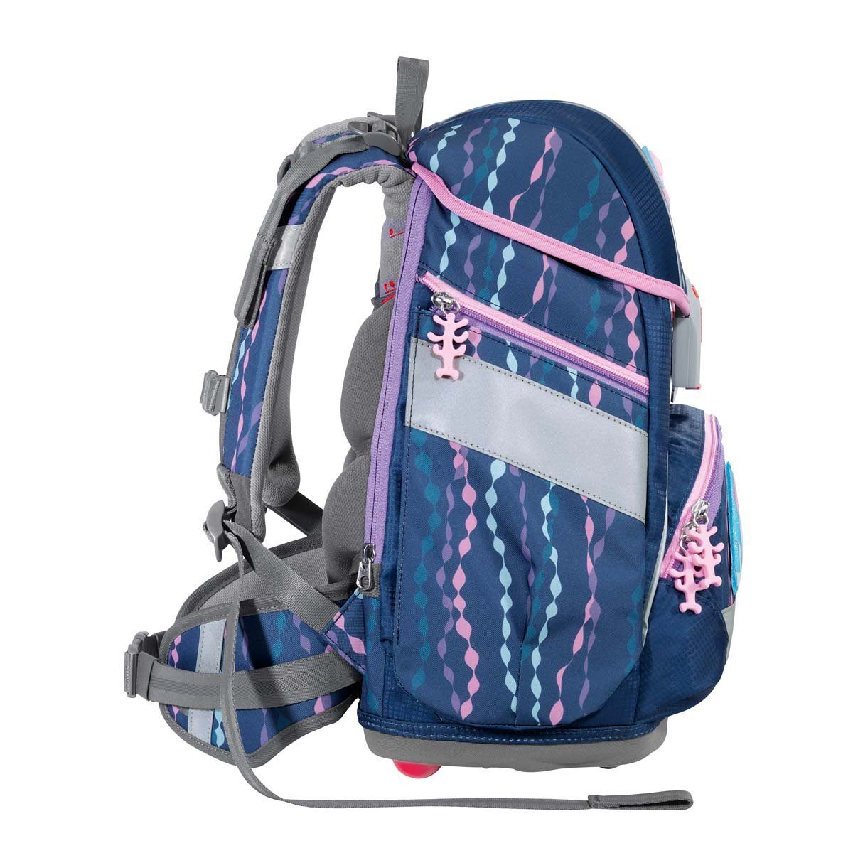 Step by Step Schulranzen Schulranzen-Set 2IN1 PLUS Mermaid Bella 8-teilig (8-teilig), 1. - 4. Klasse, ergonomisch, Easy-Grow-System