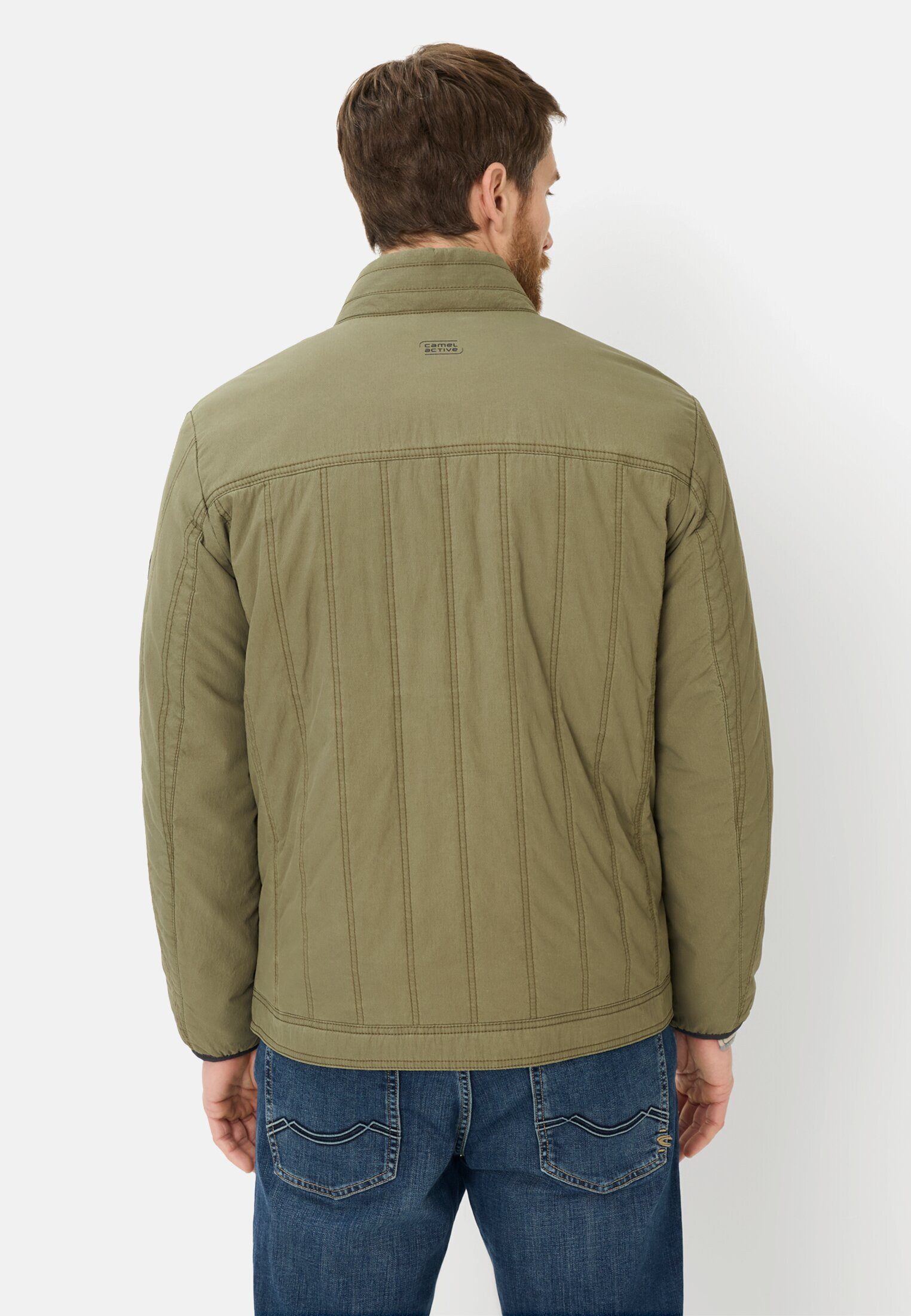 camel active Blouson Übergangsjacke mit Stehkragen Langarm Markenlogo