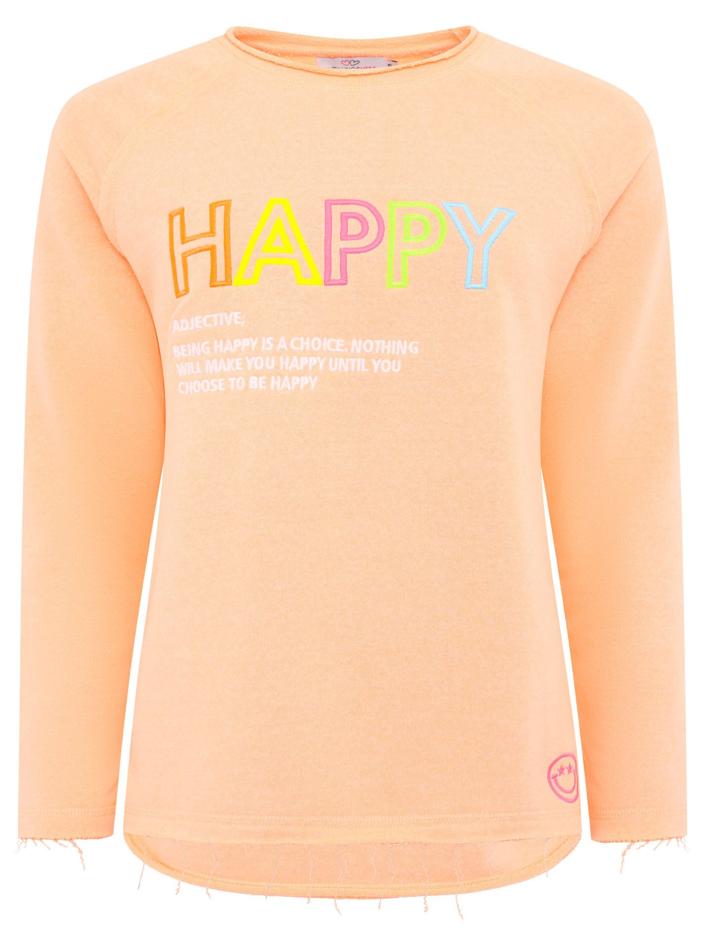 Zwillingsherz Sweatshirt ""Happy"", mit inspirierendem Zitatprint günstig online kaufen