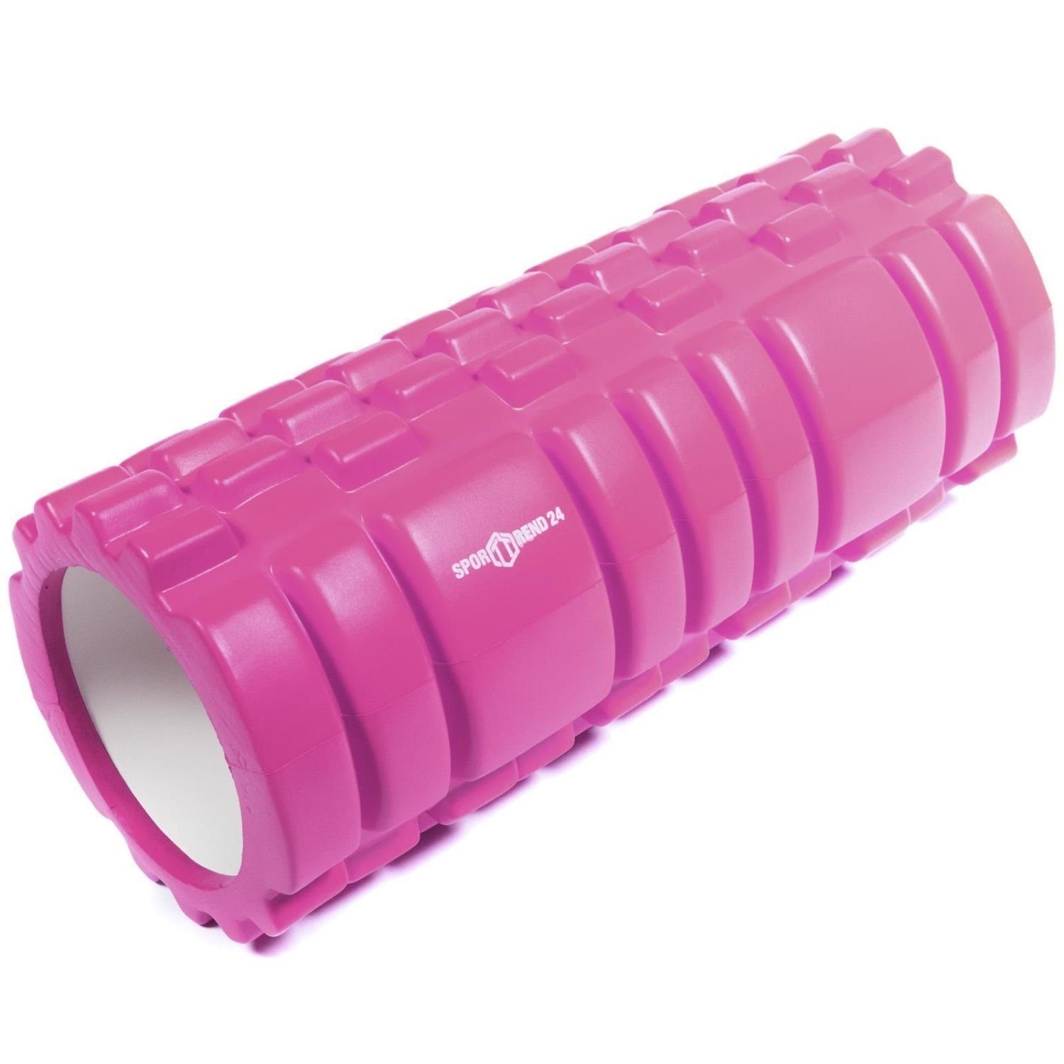 Sporttrend 24 Massagerolle Faszienrolle mit Noppen Pink 33 x 14 cm, Massagerolle Yogarolle Pilatesrolle Schaumstoffrolle Bindegewebsrolle