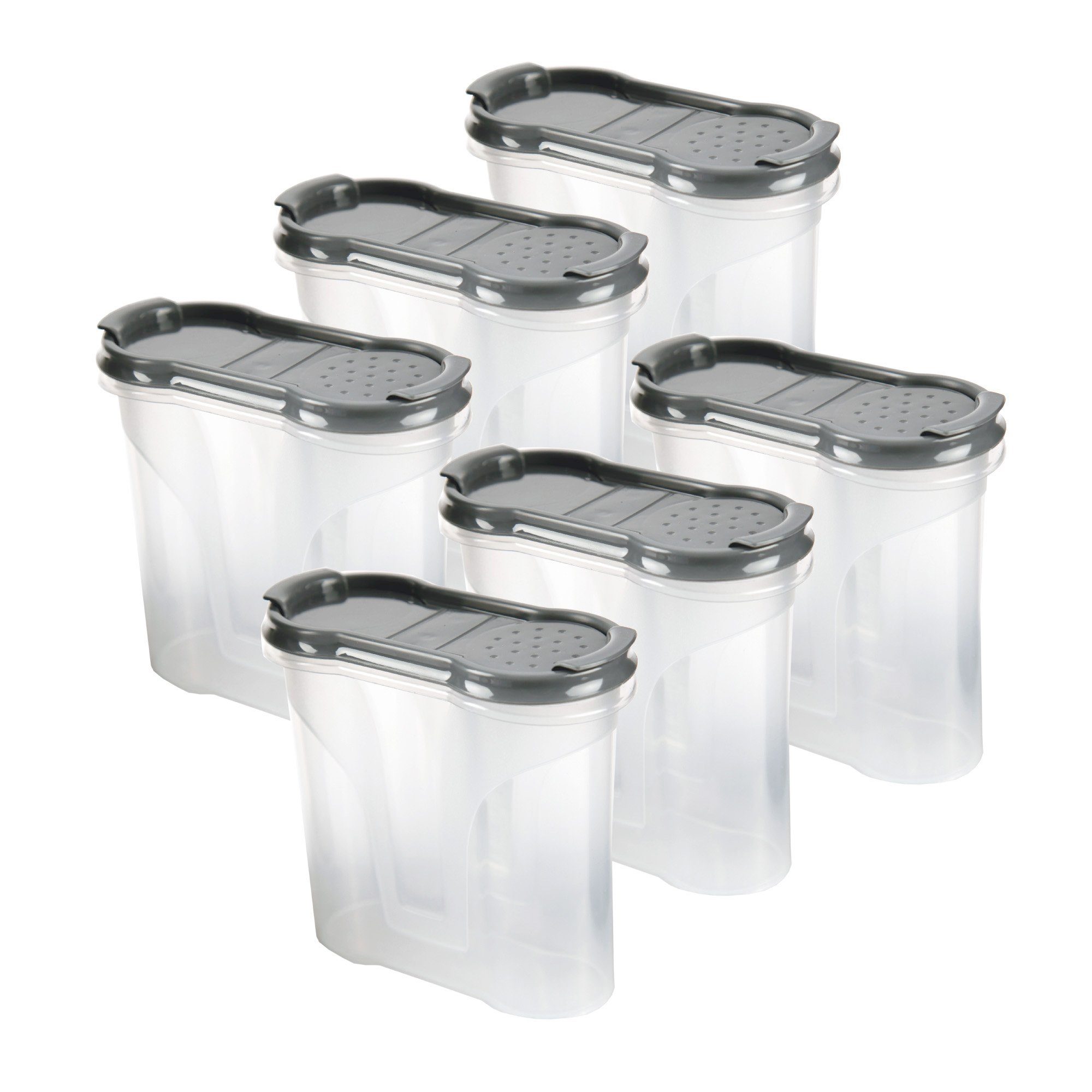 Bestlivings Gewürzbehälter Vorratsdose 300ml, Kunststoff, (8-tlg., 300 ml), Schüttdose für Gewürze, Vorratsbehälter Set - Frischhaltedosen