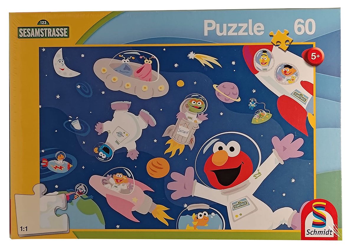 Schmidt Spiele Puzzle Schmidt Spiele 56459 Puzzle-Set Sesamstraße im Weltall mit 60 Teilen, 60 Puzzleteile