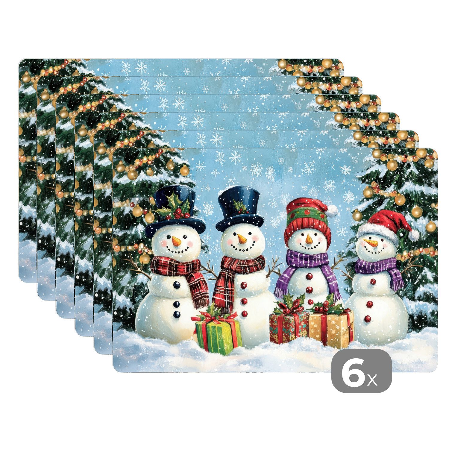 MuchoWow Platzset Fröhlich - Verschneit - günstig online kaufen