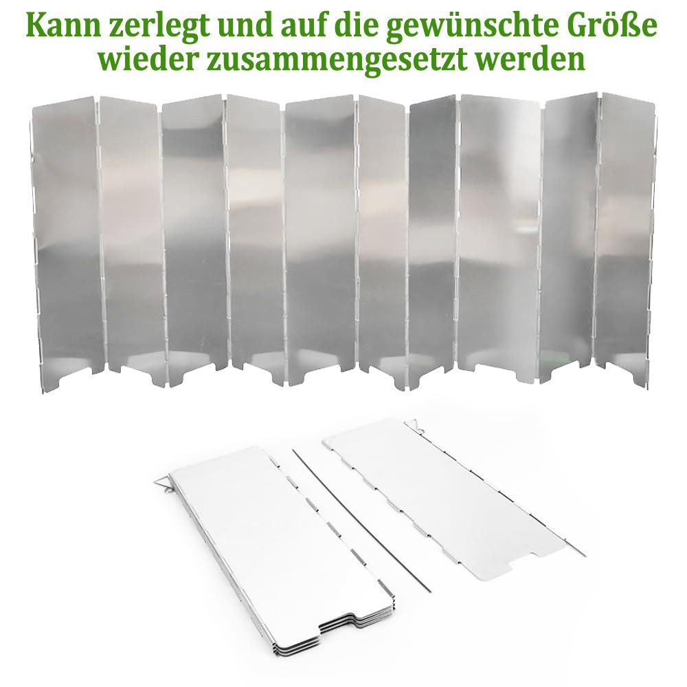 Diwzbyn Gaskocher Windschutz für Gaskocher, Faltbarer Windschutzschild für Gasherde, Windschutz für Outdoor-Kocher – Bild 5 von 5