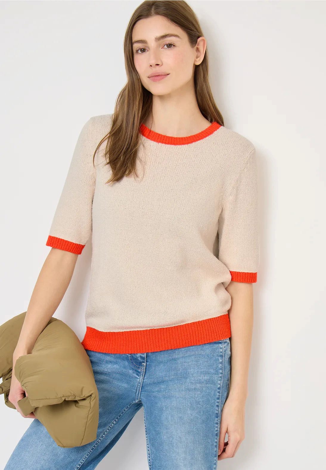CECIL Kurzarmpullover Bouclé Pullover (1-tlg) günstig online kaufen