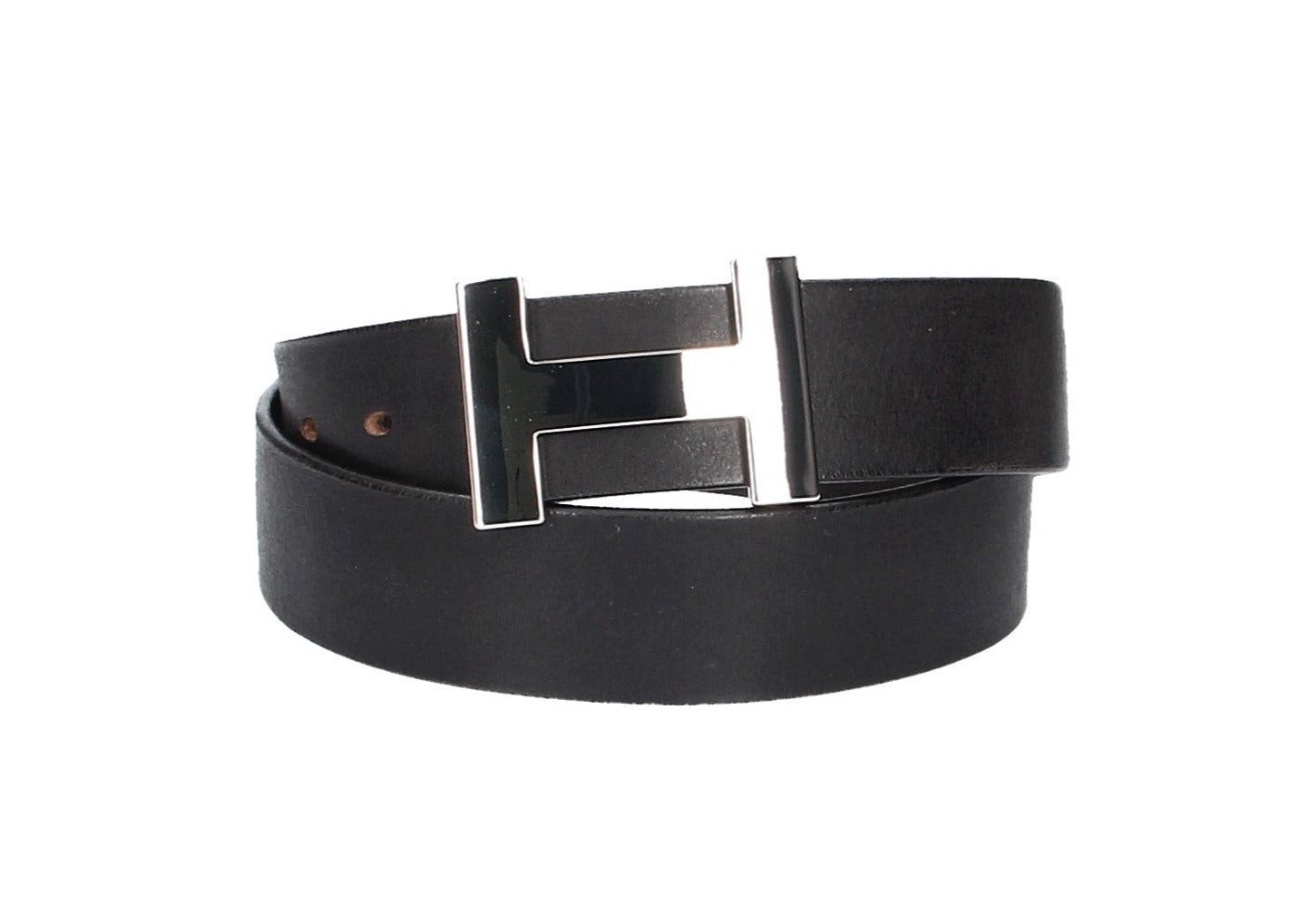 Leder Bazlen Ledergürtel Schwarz 40mm mit H-Schließe in Silber (LB1159B40E- günstig online kaufen