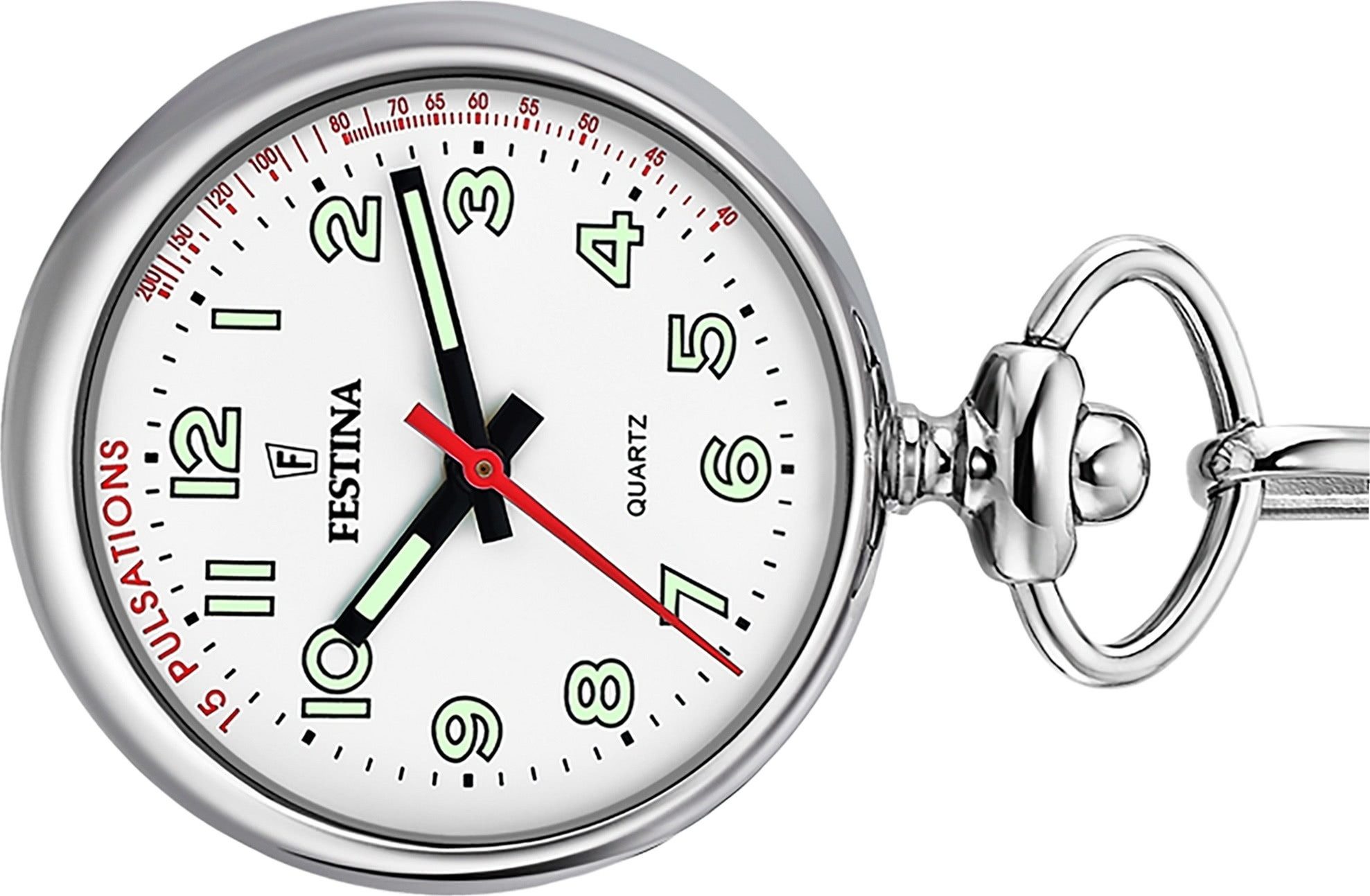 Festina Taschenuhr Festina Damenuhr Edelstahl silber Festina, (Analoguhr, Analoguhr), Damen Taschenuhr rund, mittel (ca. 31mm), Edelstahl, Fashion