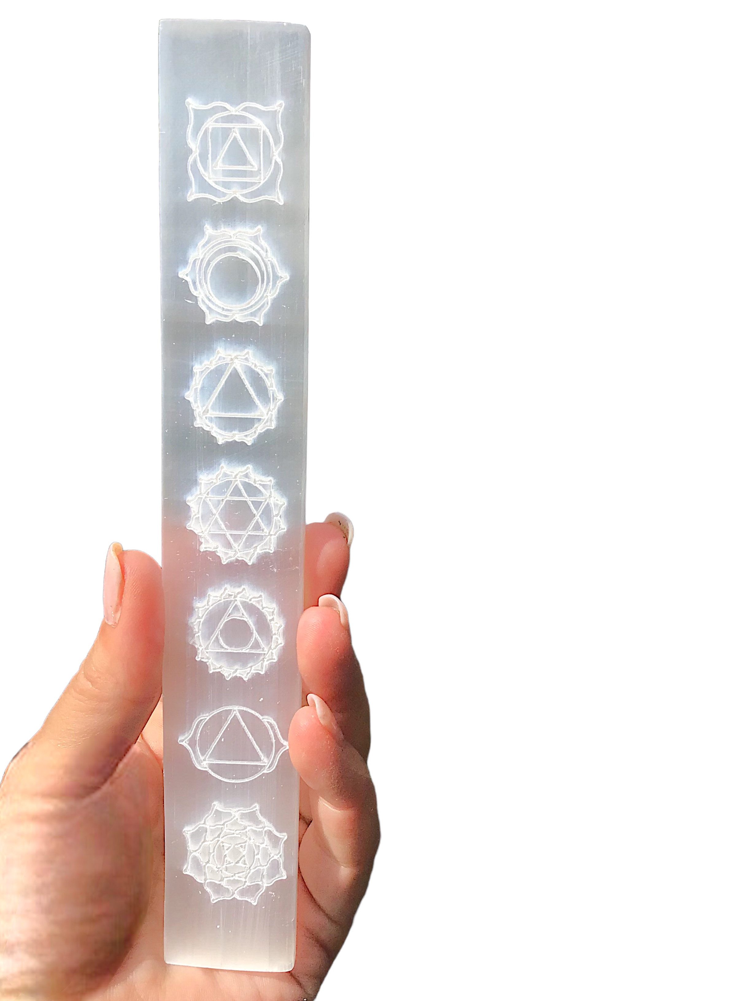 Steinfixx® Dekoteller Echte Selenit Ladeplatte Lineal günstig online kaufen