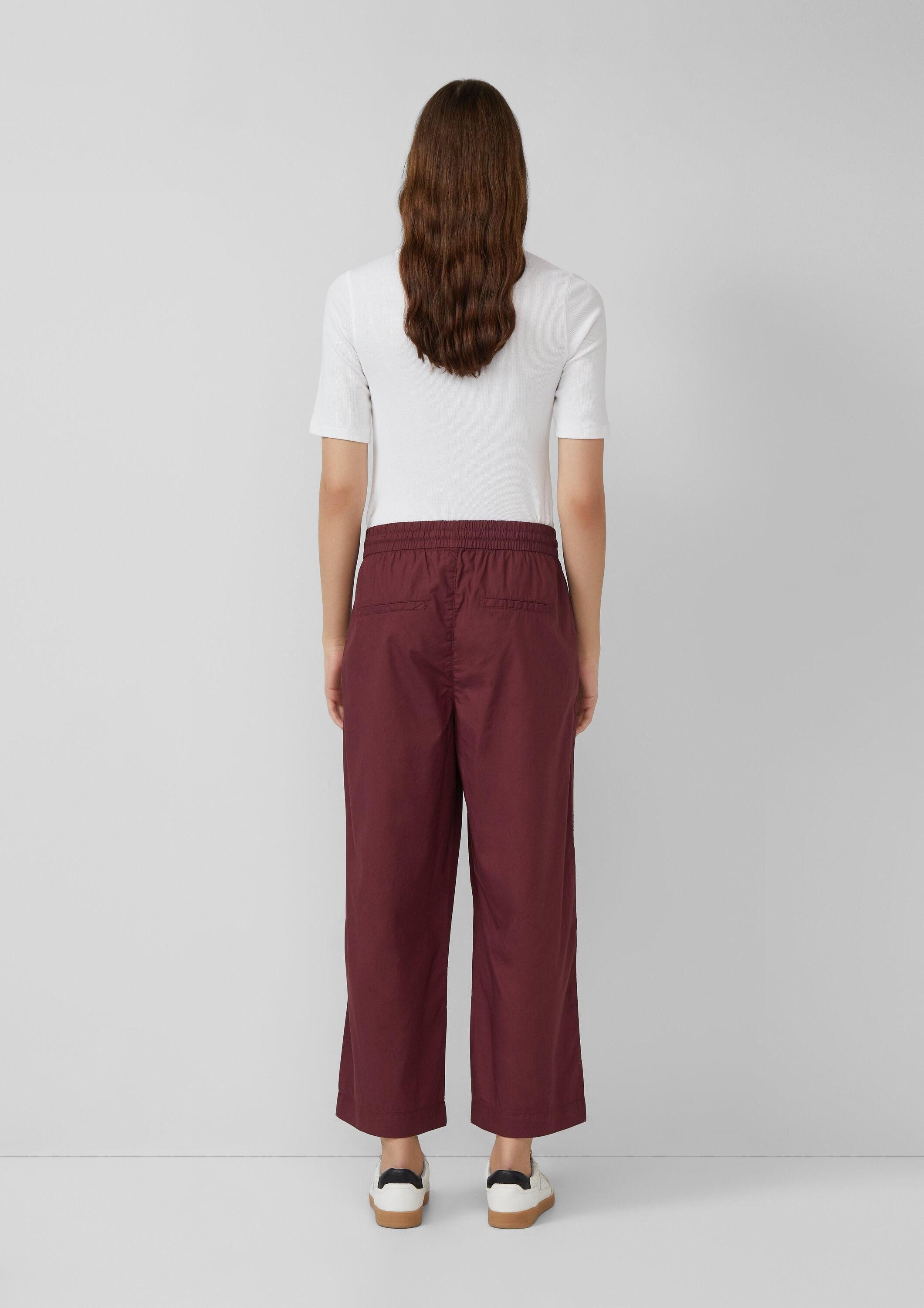 s.Oliver Culotte Hose High Rise Culotte mit Elastikbund und Eingrifftaschen