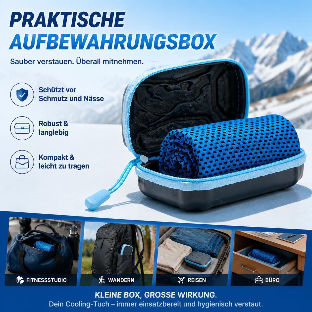 Diwzbyn Sporthandtuch 3 Stück Kühlendes Handtuch Kühlhandtuch Cooling Towel Kühlendes, Handtuch Kühltücher Sporthandtuch Kühlende Handtücher Fitness – Bild 4 von 5