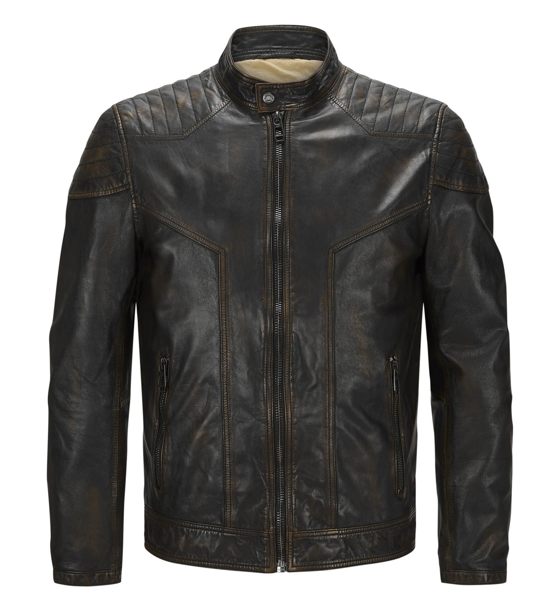 Milestone Lederjacke MSArlington Handgewachstes Lammleder Vintage-Optik Mar günstig online kaufen