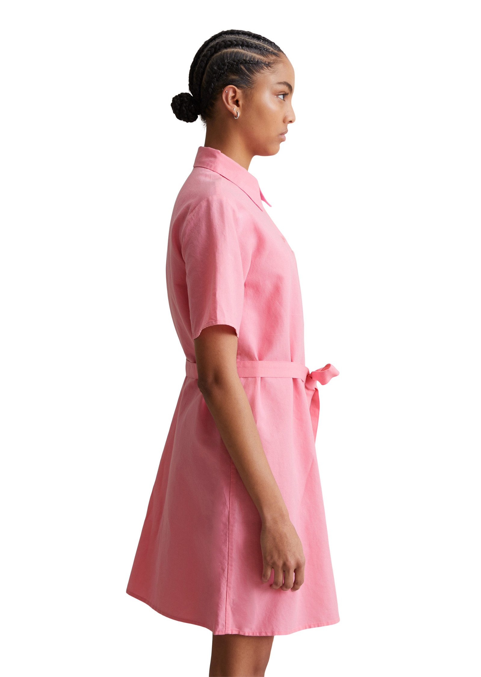 Marc O'Polo DENIM Hemdblusenkleid aus Leinen-Baumwolle-Mix