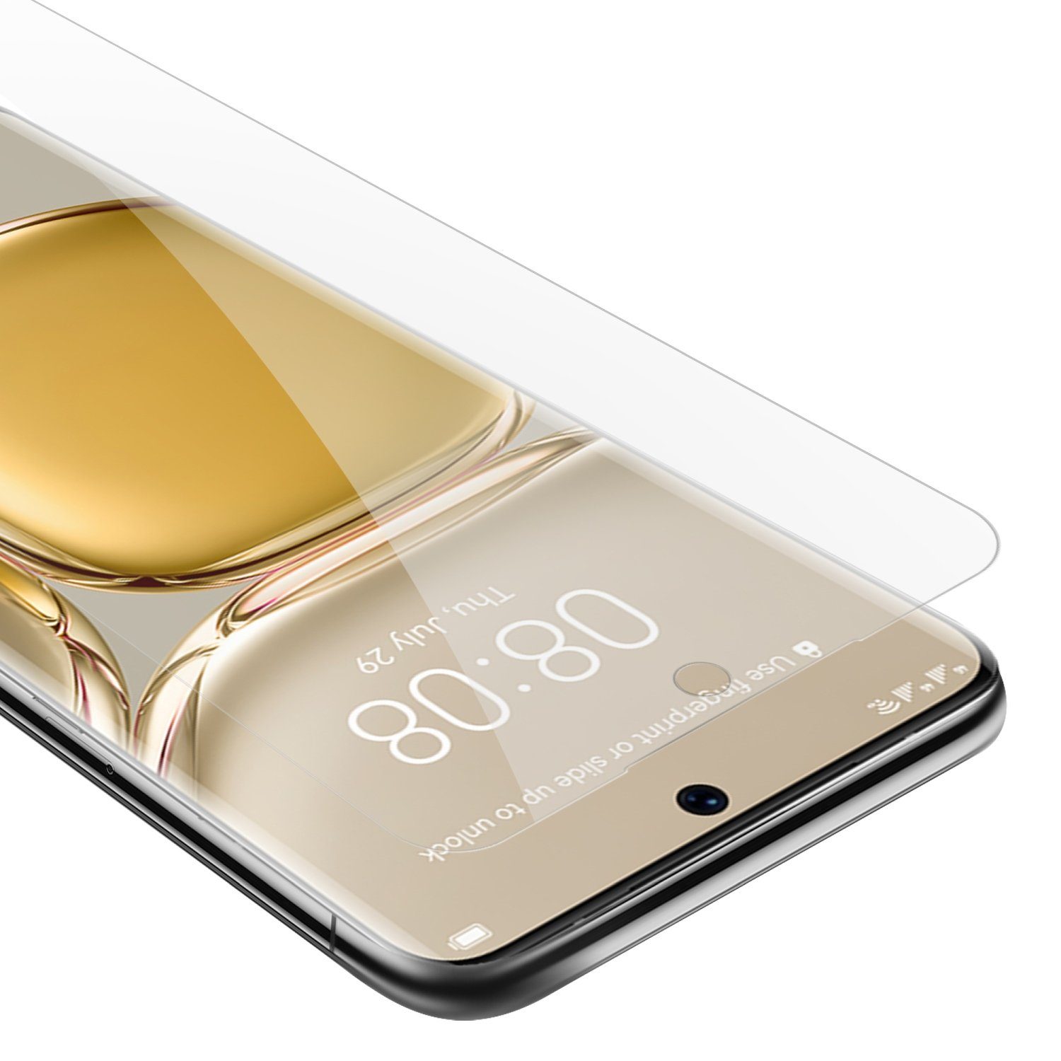 Cadorabo Schutzfolie für Huawei P50 PRO Schutzfolie, (1-St), Schutzfolie Panzer Folie (Tempered) Display Schutzglas 3D Touch
