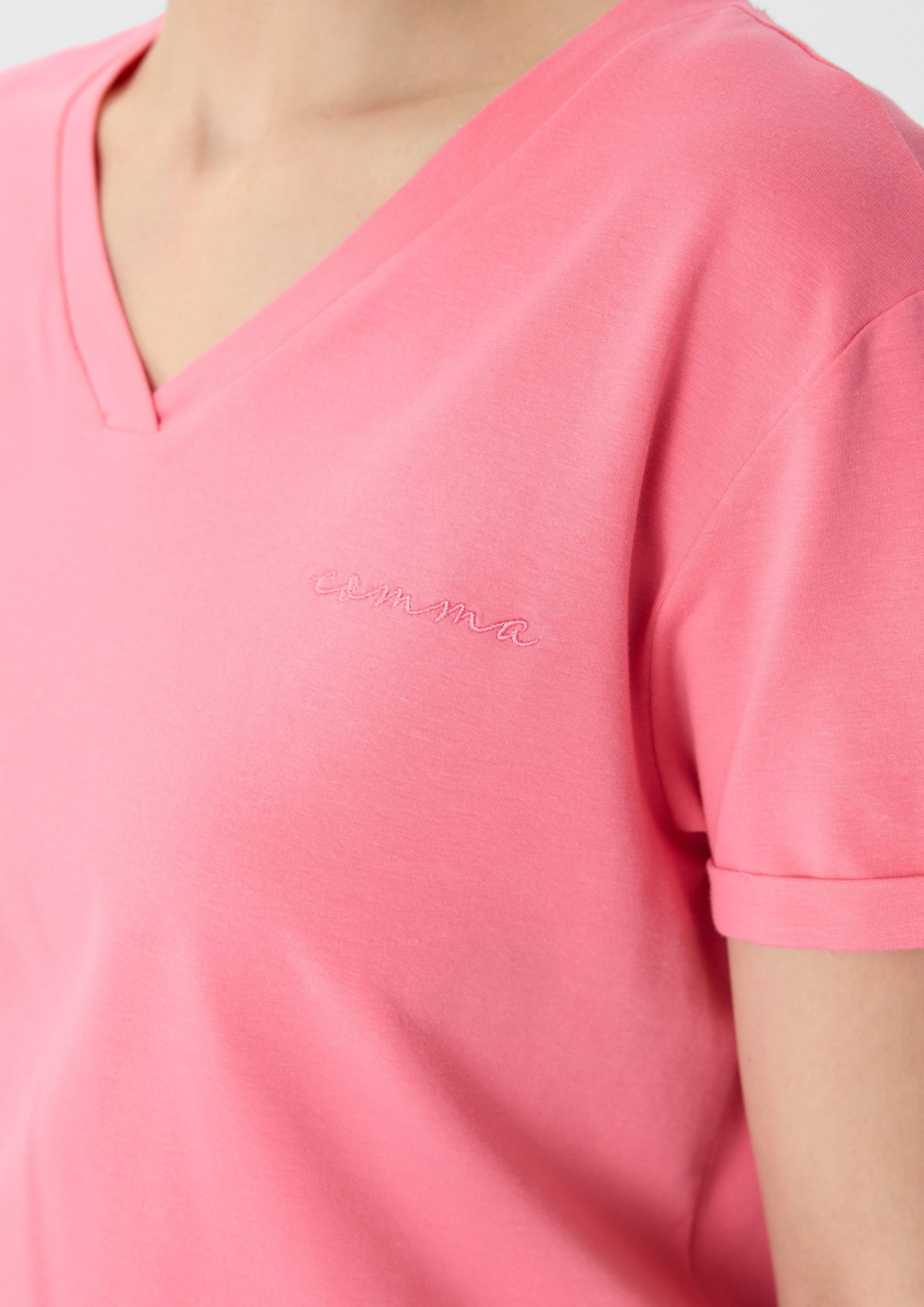 Comma Kurzarmshirt Softes T-Shirt im Relaxed günstig online kaufen