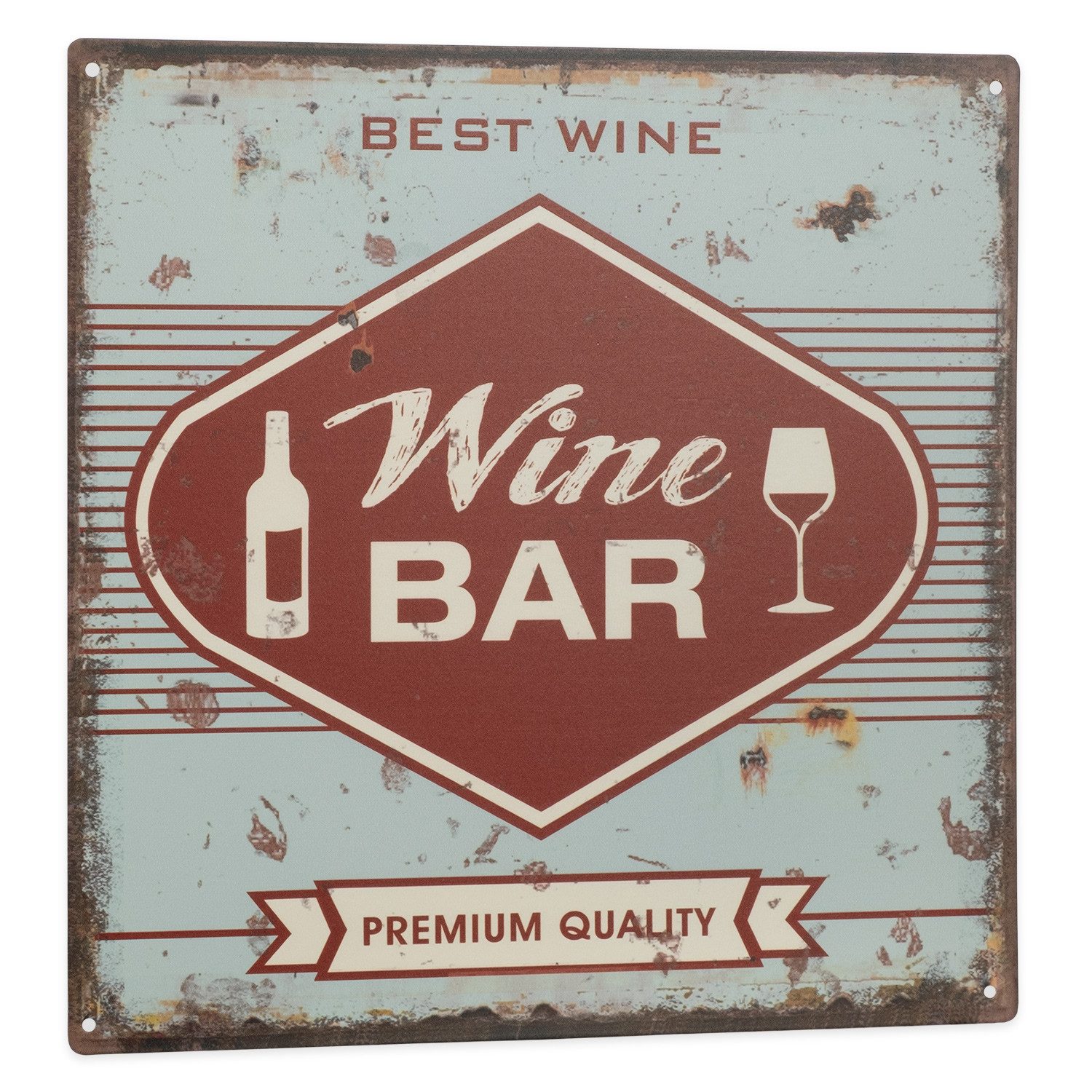 Metallschild Blechschild Wein Bar Wine