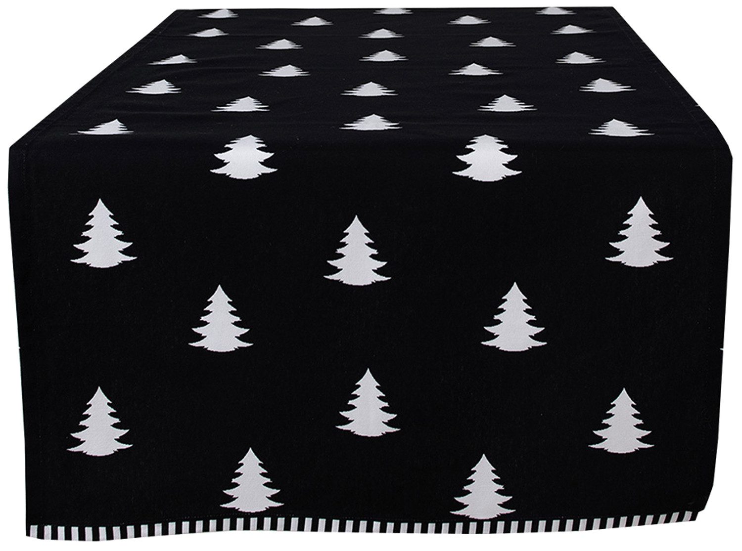Clayre & Eef Узкие скатерти Black & White X-Mas (Set 1-tlg, 1-teilig), Узкие скатерти Tischdecke ca.50x140cm Baumwolle