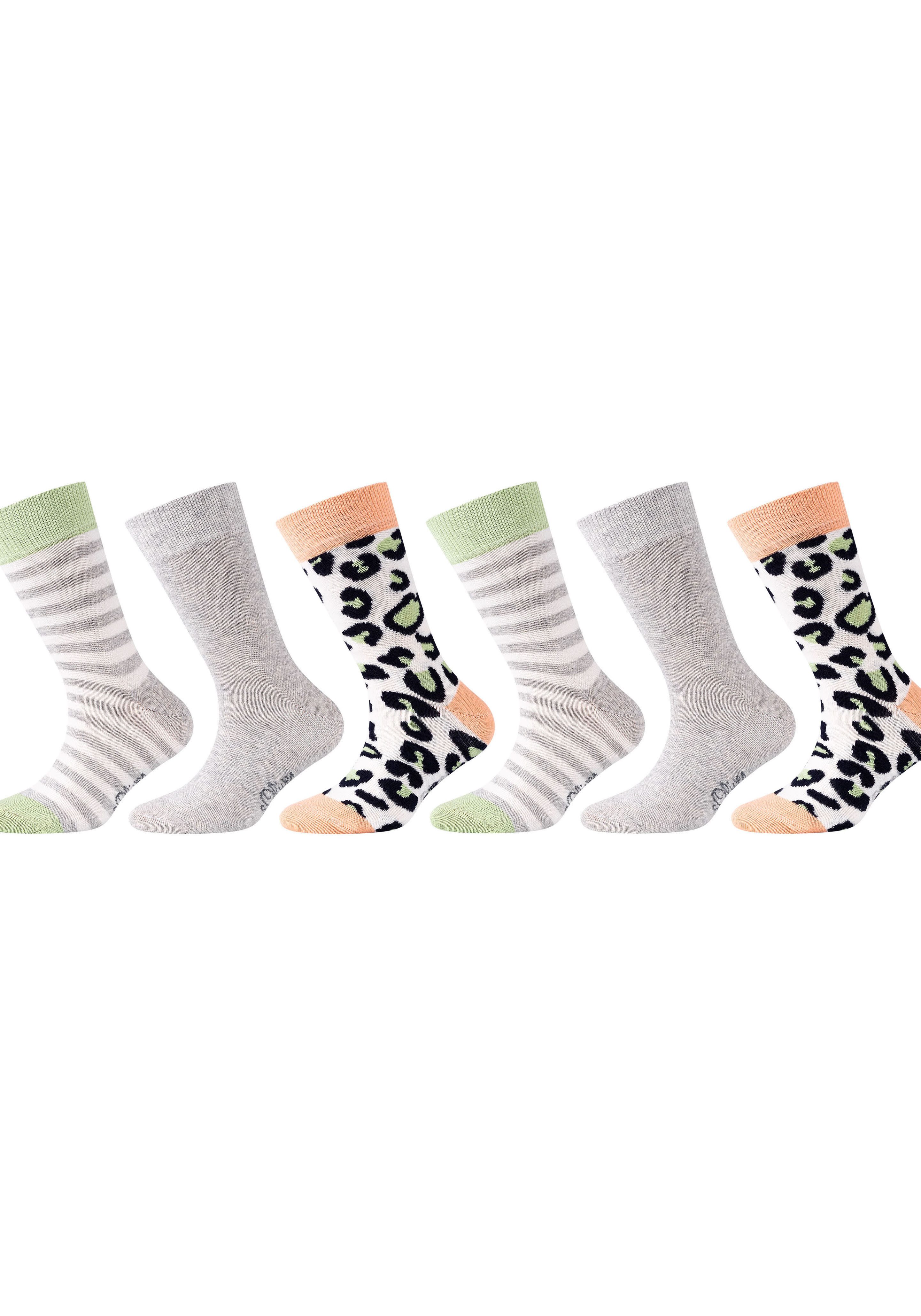s.Oliver Langsocken originals (6-Paar) mit ausgefallenen günstig online kaufen