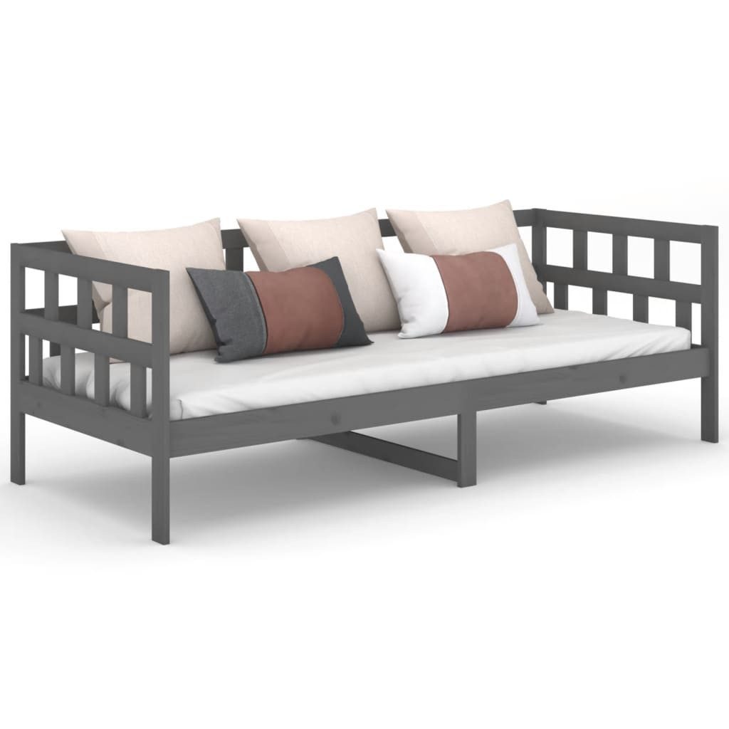 vidaXL Bett, Tagesbett Grau Massivholz Kiefer 80x200 cm günstig online kaufen