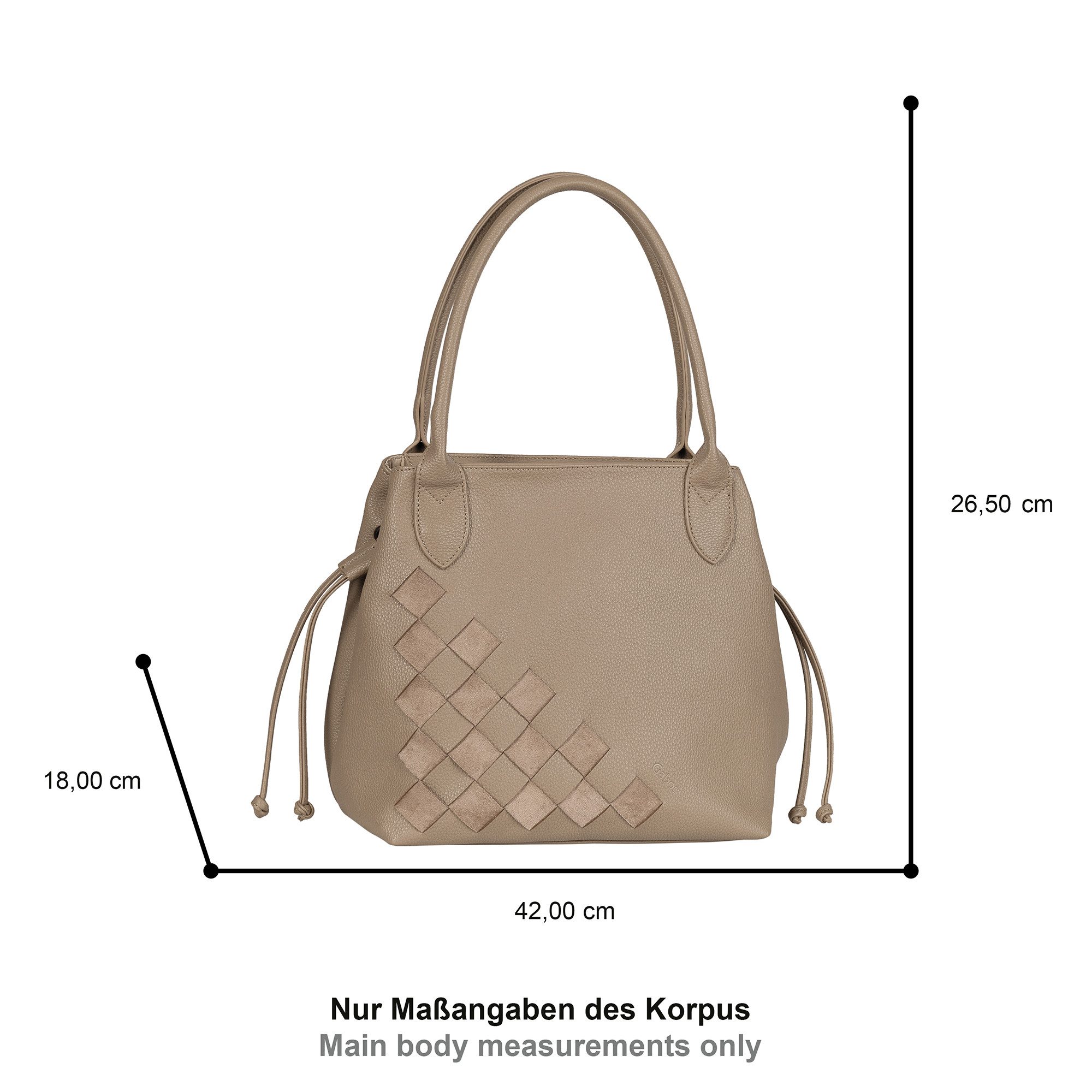Gabor Shopper Granada Structure, eingewebete einzigartige Streifen aus Velourslederimitat