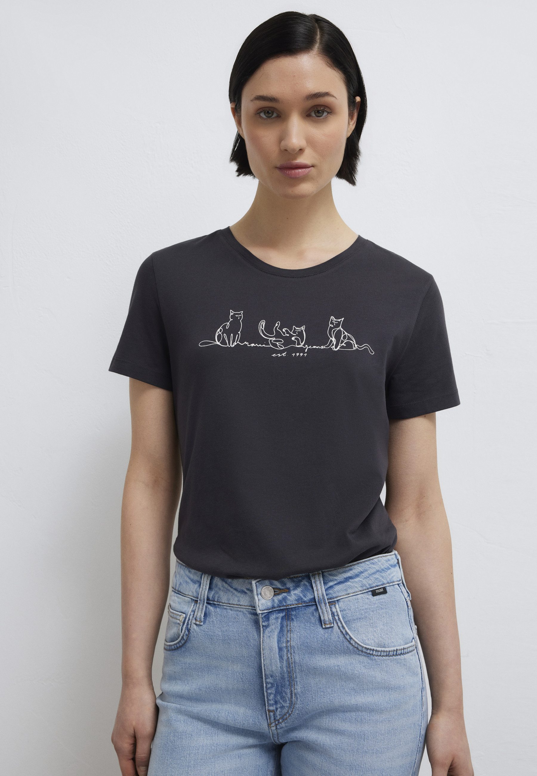 Mavi T-Shirt CAT PRINTED T-SHIRT Katzen T-Shirt