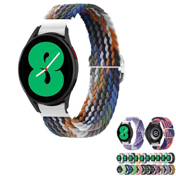 Wigento Smartwatch-Armband Für Samsung Galaxy Watch 4 40mm / 44mm Uhr Nylon Armband Ersatz Arm Band Muster 3
