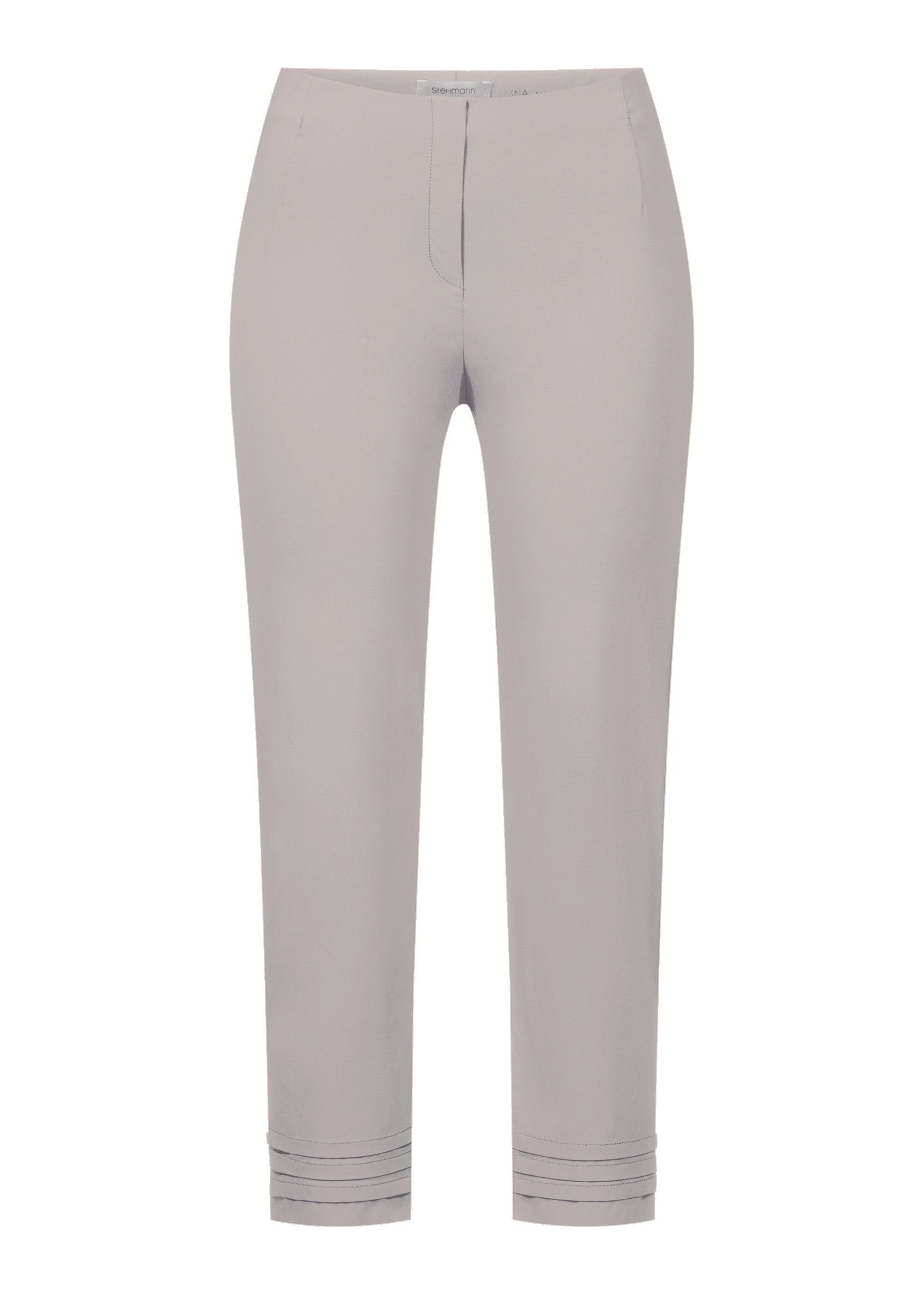 Stehmann Stoffhose simply Ina taupe mit Faltendetails