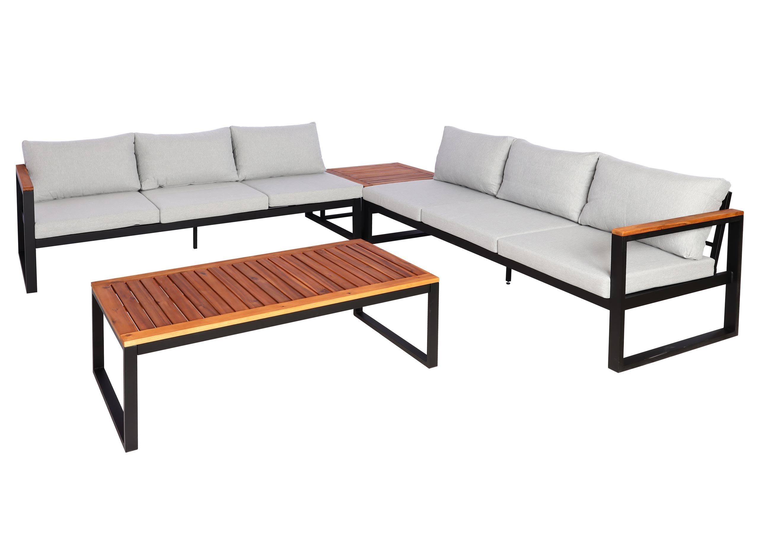 MCW Gartenlounge-Set MVG-L26, (4-tlg), 6 Sitzplätze, Mit Schraubfüßen, Erhöhte Polsterdicke