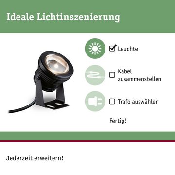 Paulmann Gartenleuchte Plug & Shine LED Teichspot in Schwarz 5W 440lm IP68, keine Angabe, Leuchtmittel enthalten: Ja, fest verbaut, LED, warmweiss, Unterwasserstrahler
