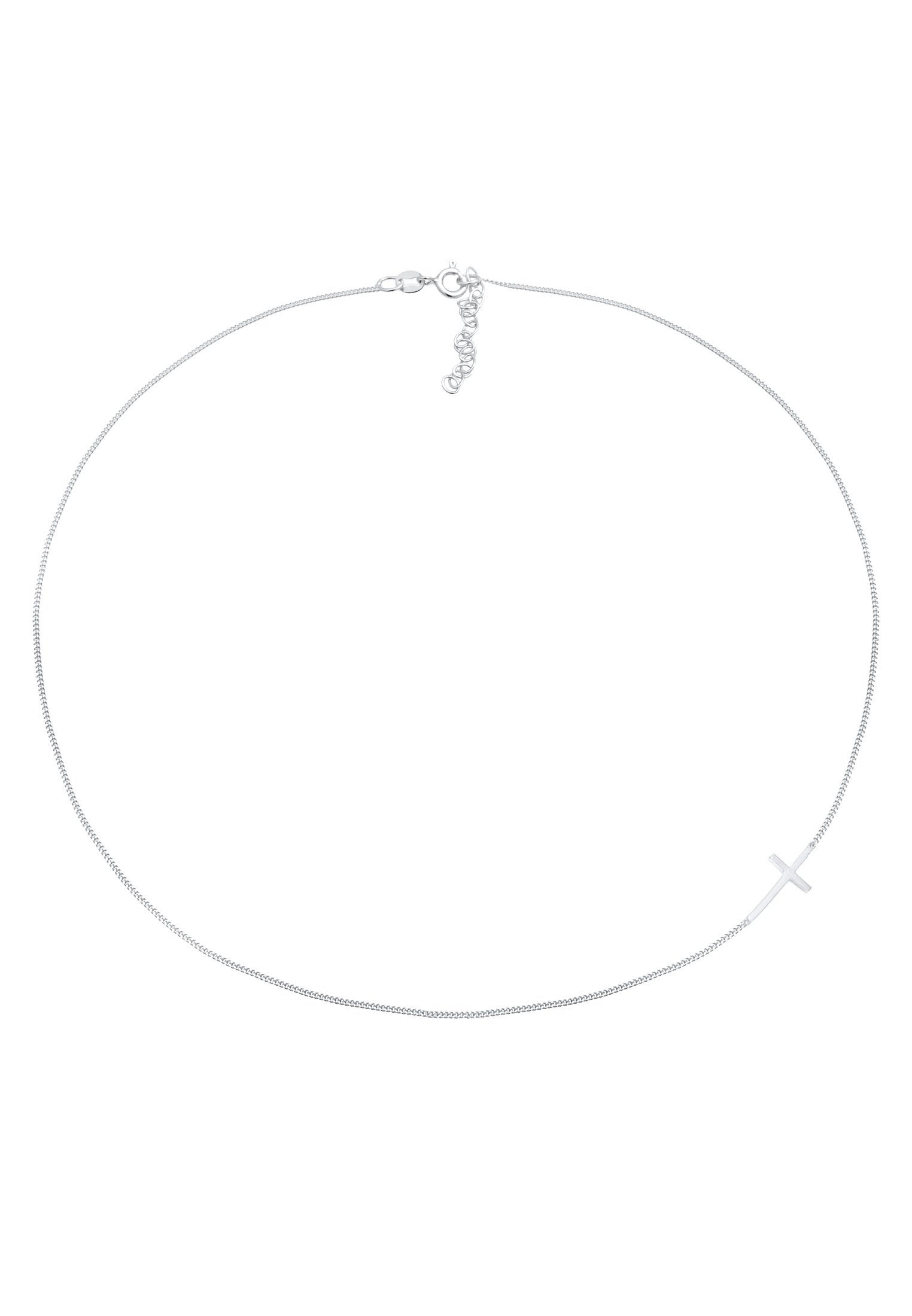 Elli Choker Choker Kreuz Symbol Trend 925 Silber