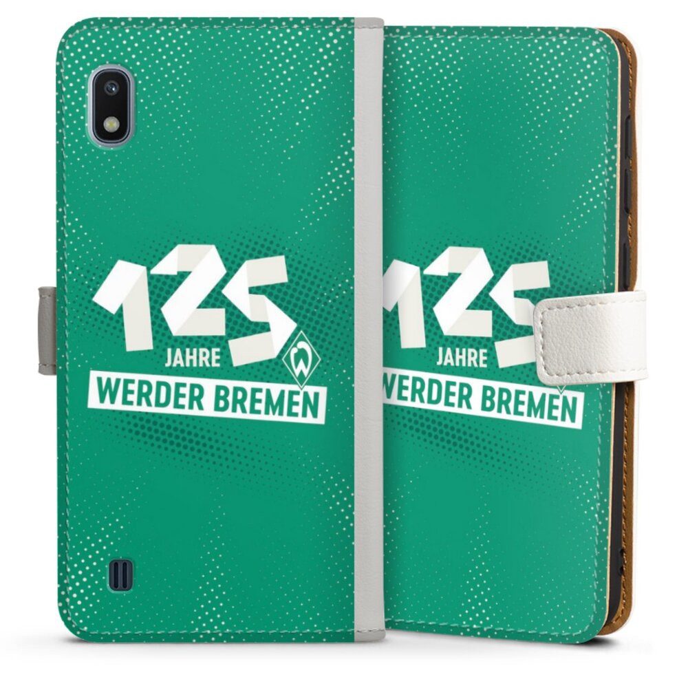 DeinDesign Handyhülle 125 Jahre Werder Bremen Offizielles Lizenzprodukt, Samsung Galaxy A10 Hülle Handy Flip Case Wallet Cover