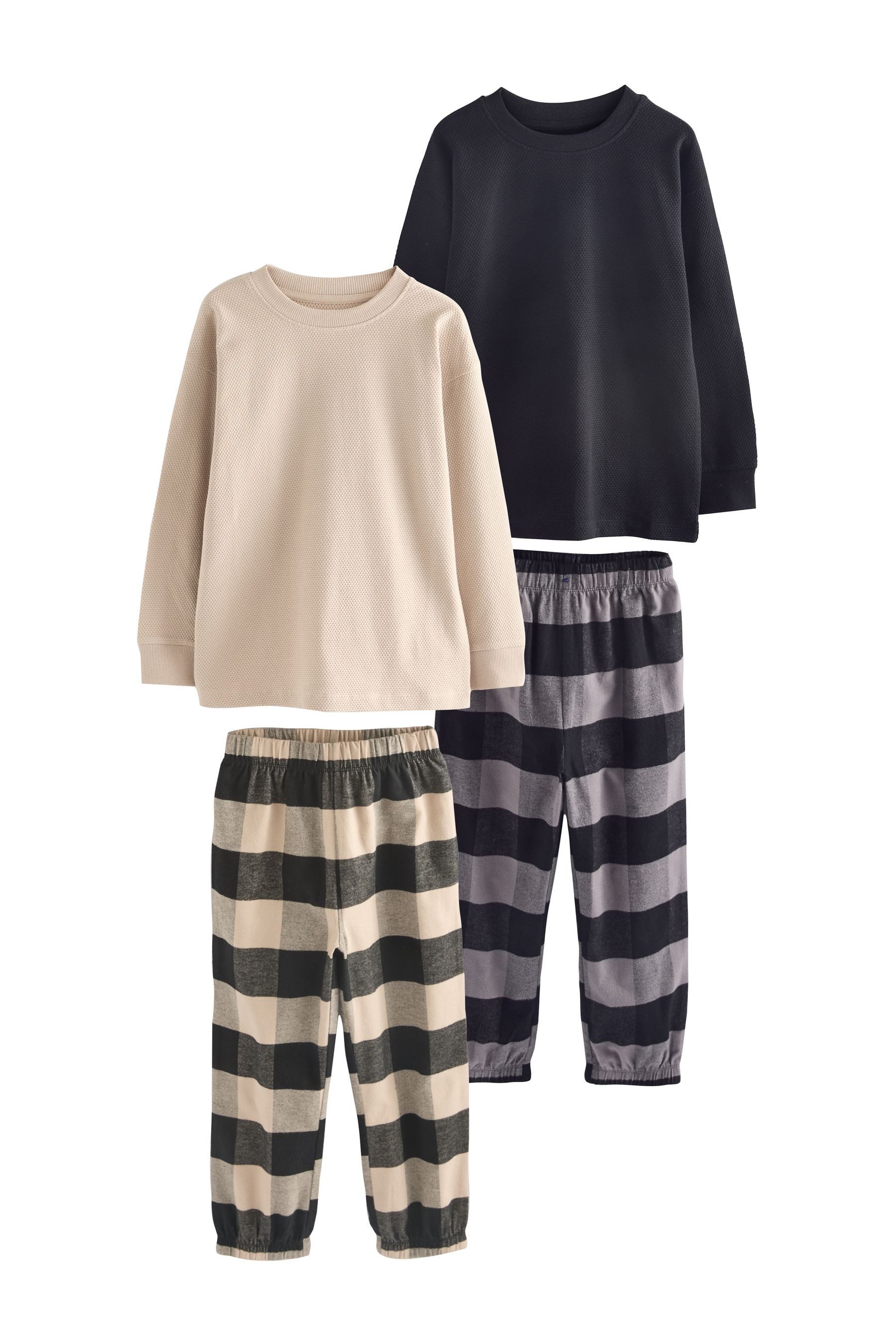 Next Pyjama Karierte Pyjamas aus Webstoff im 2er-Pack (4 tlg)