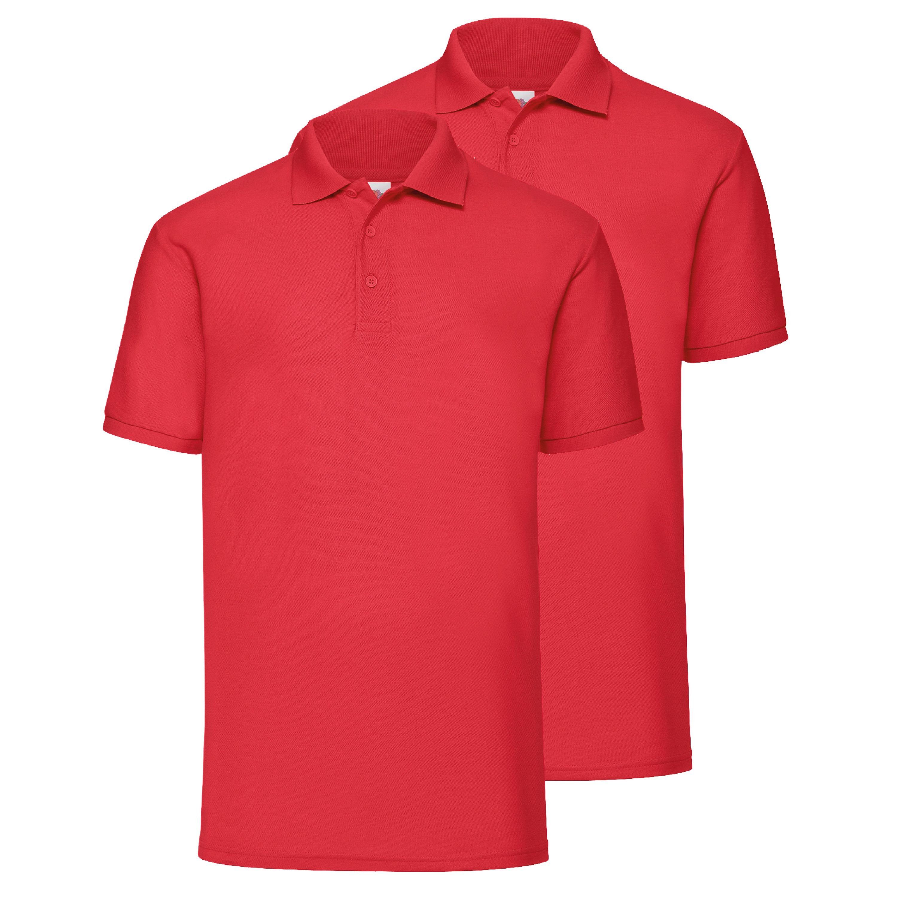 Fruit of the Loom Poloshirt 65/35 Polo rot