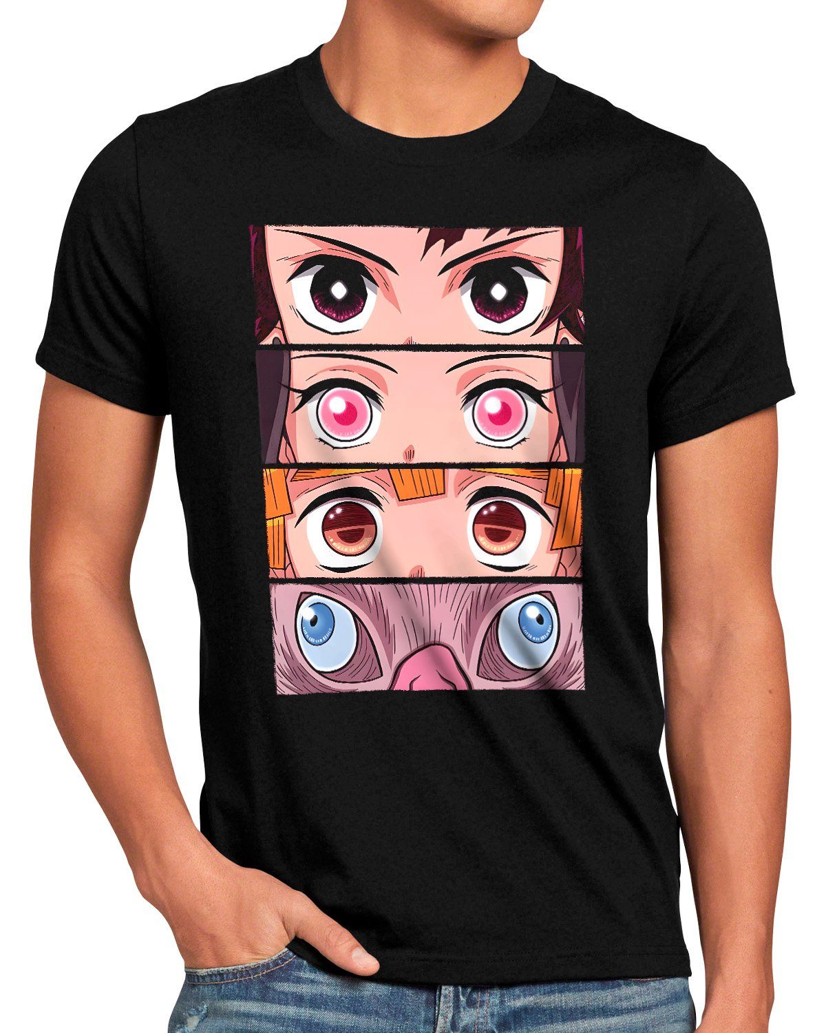 style3 T-Shirt Demon Eyes demon slayer anime japan manga cosplay