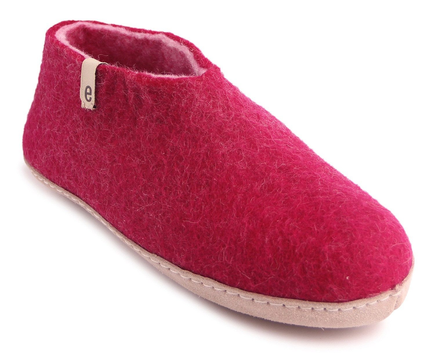 Unisex Filzschuh mit Ledersohle Hausschuh