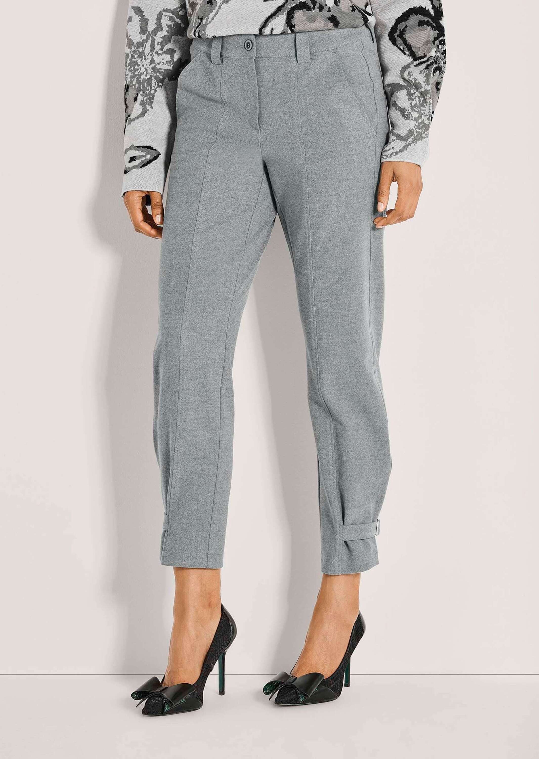 MADELEINE Stoffhose Mid Waist 7/8-Businesshose Stoffhose mit Flanell-Touch, günstig online kaufen