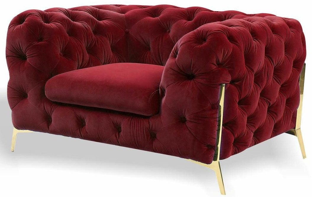 Xlmoebel Chesterfield-Sessel Eleganter Ohrensessel aus hochwertigem Textil in klassischem Design (Sessel), Hergestellt in Europa