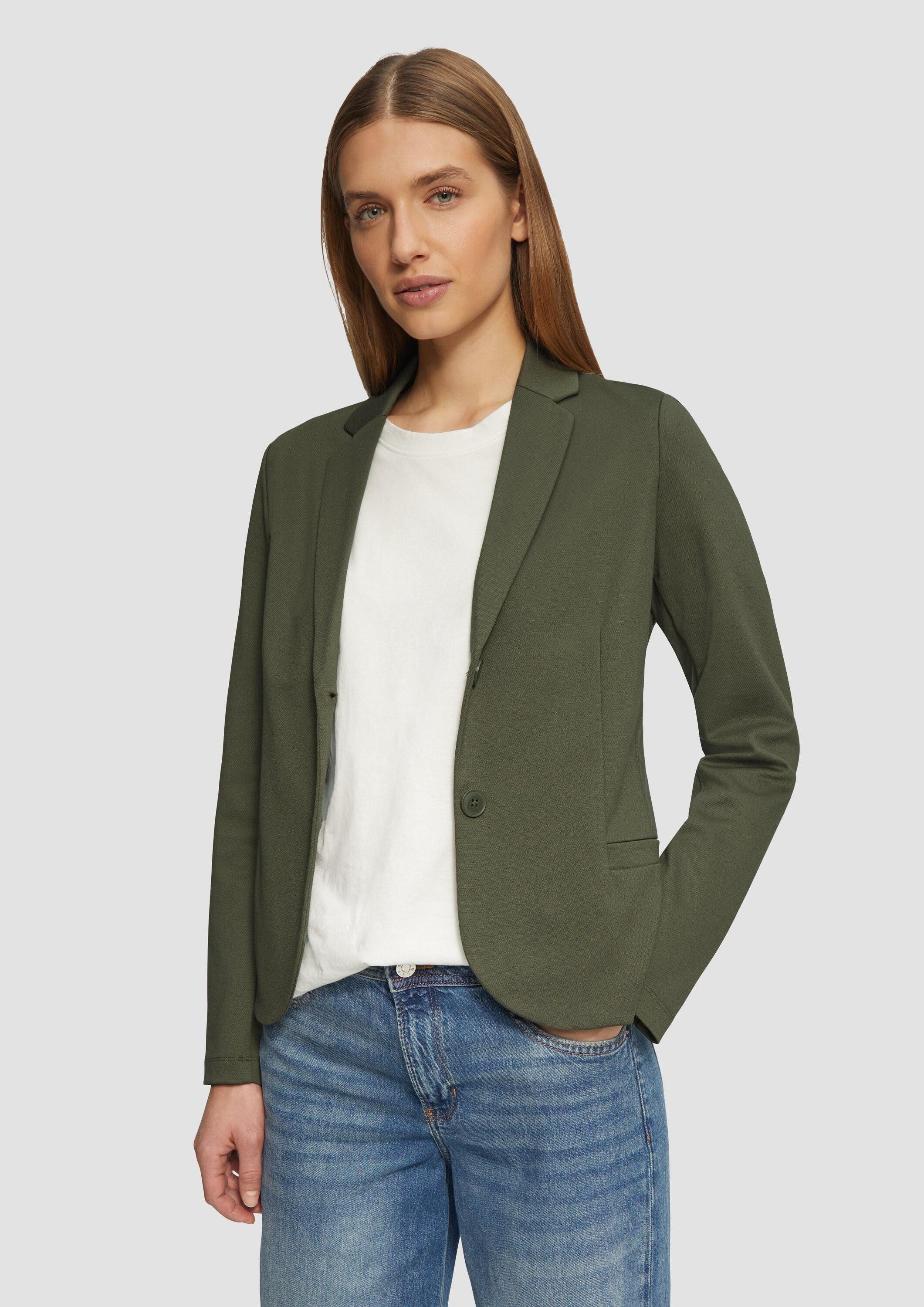 s.Oliver Jackenblazer Indoor-Blazer Jersey-Blazer mit Twillstruktur günstig online kaufen