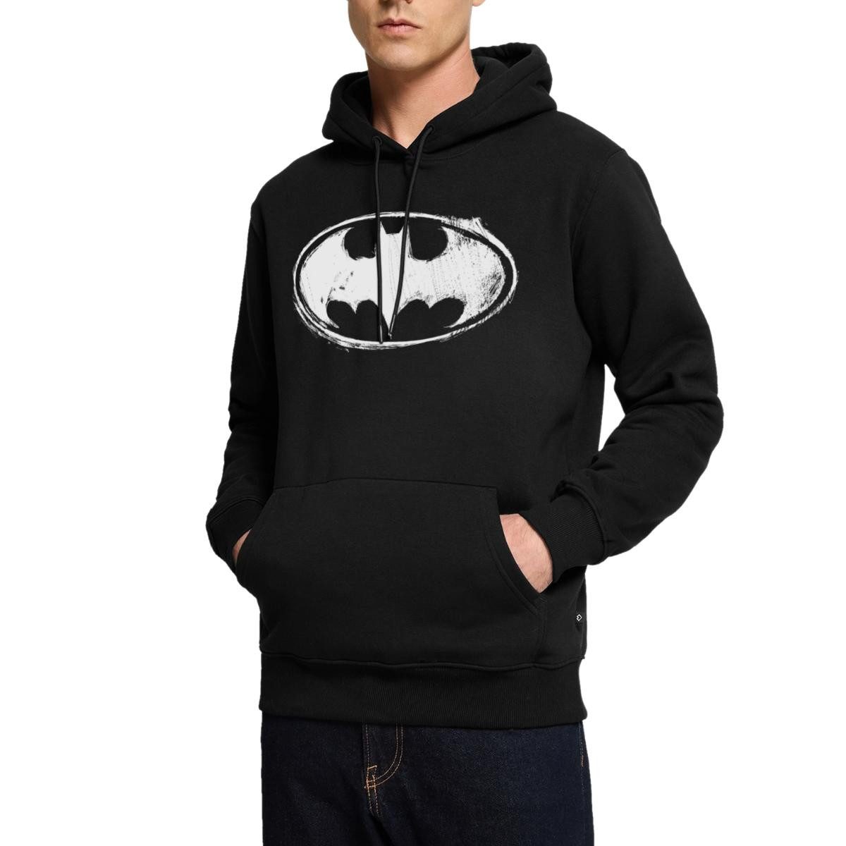 Spreadshirt Hoodie DC Comics Batman Logo Gezeichnet Herren Premium Hoodie ( günstig online kaufen