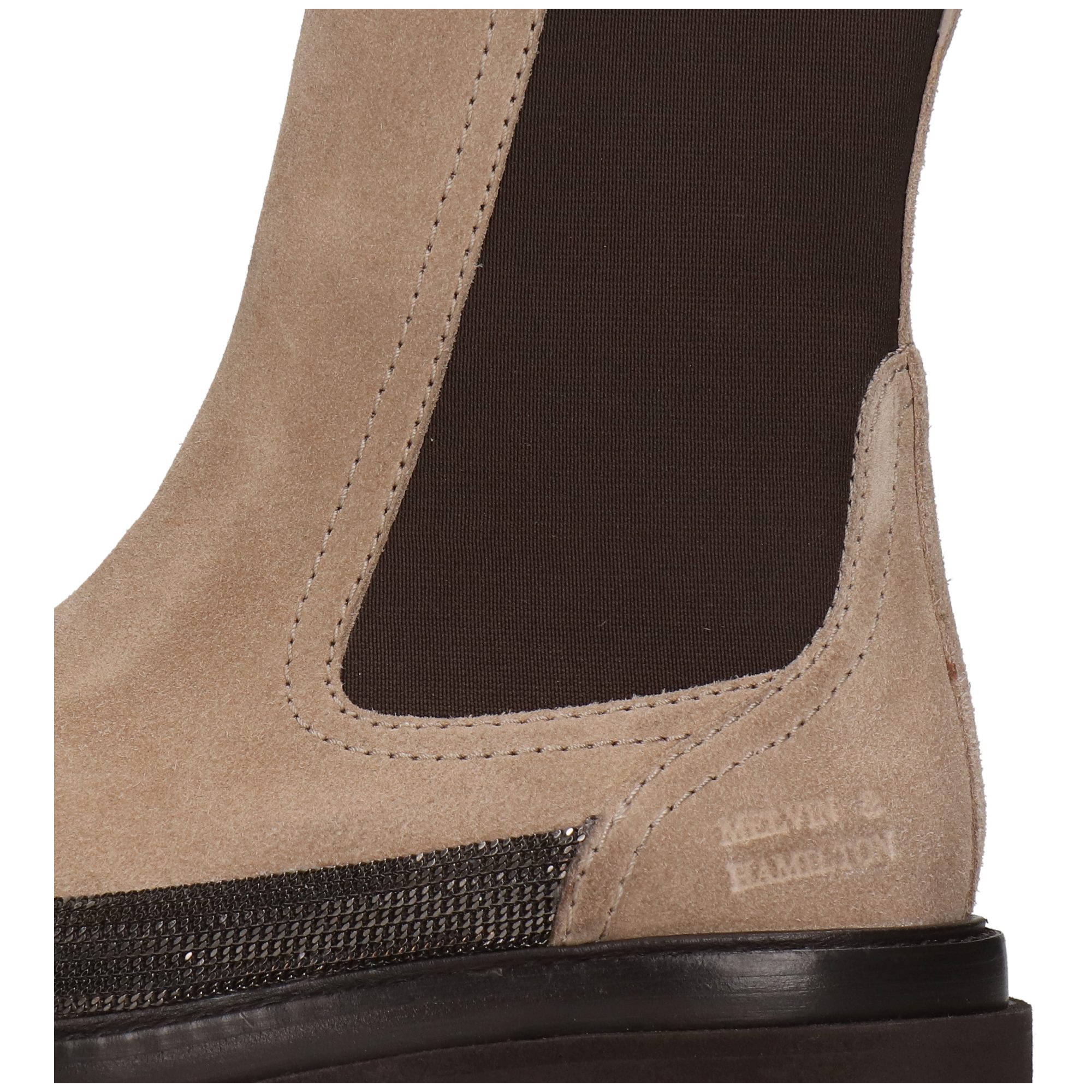 Melvin & Hamilton Leonie 27 Leder-Chelsea Boots für Damen Stiefelette Plateausohlen, Echtes Leder