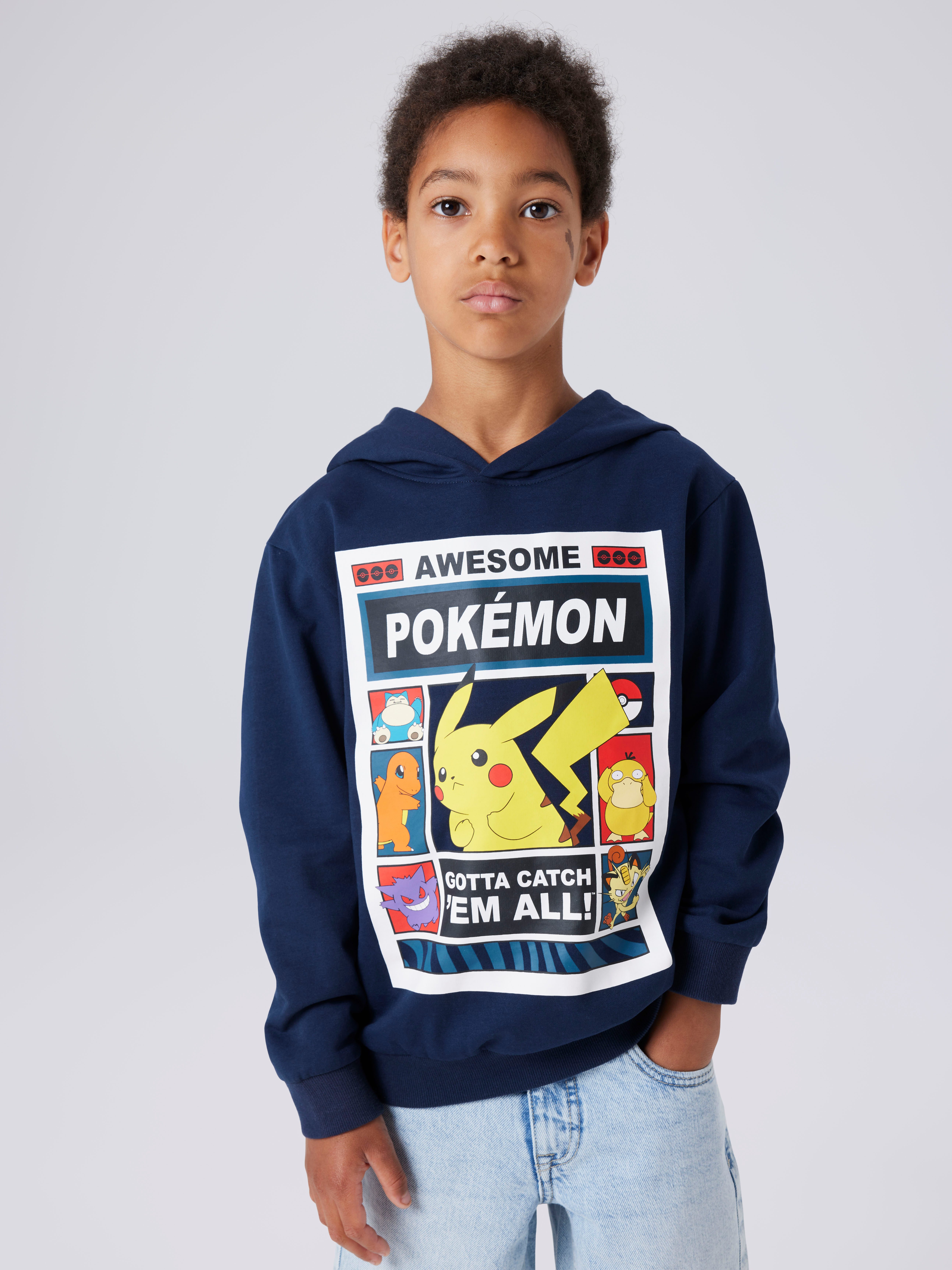 Name It Kapuzensweatshirt NKMDU POKEMON NREG SWE WH BRU NOOS SKY