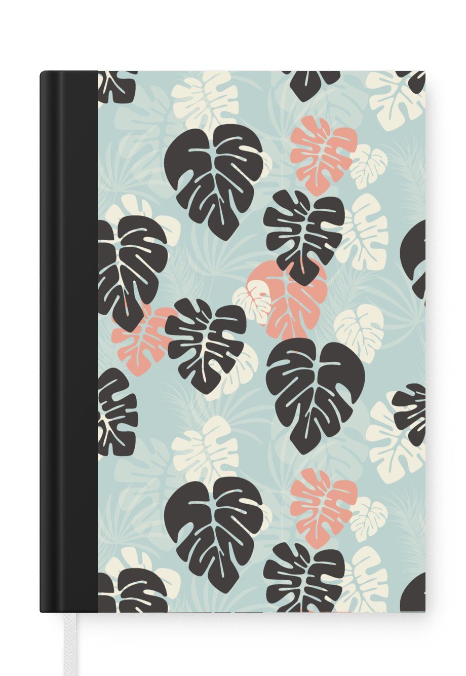 MuchoWow Notizbuch Blätter - Monstera - Hawaii - Muster, Journal, Merkzettel, Tagebuch, Notizheft, A5, 98 Seiten, Haushaltsbuch