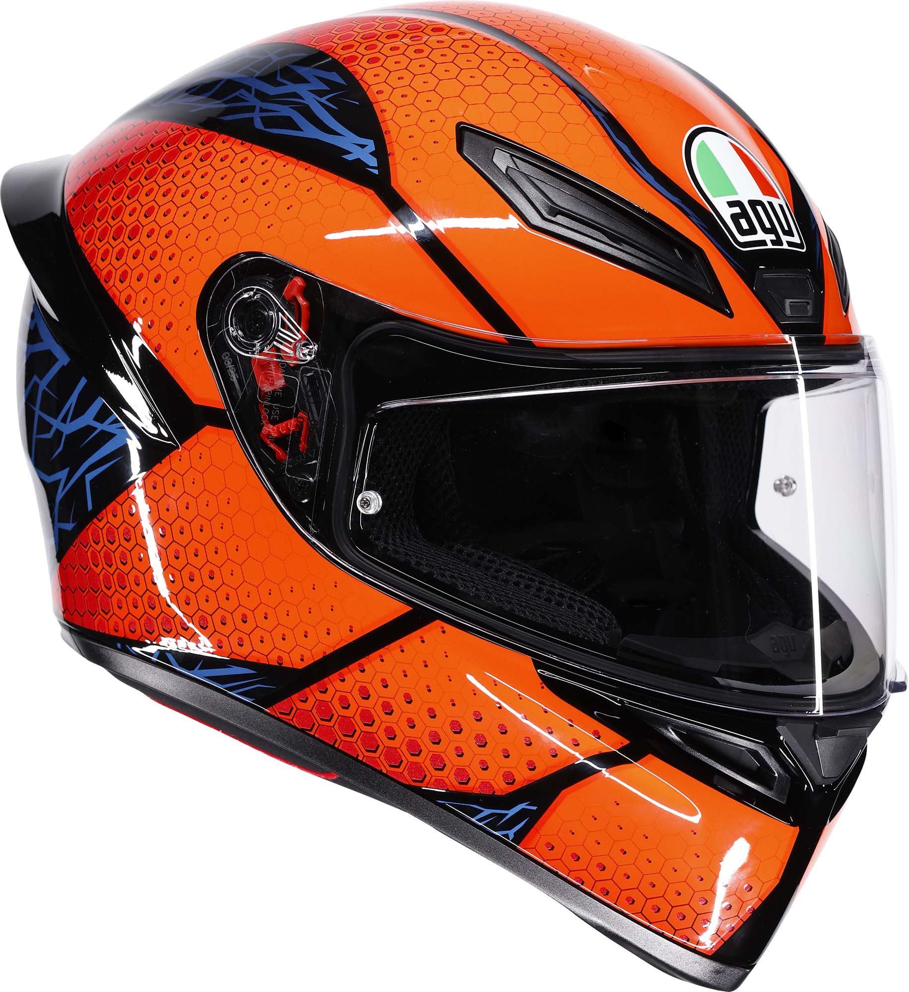 AGV Motorradhelm K1 S Speedarmor Helm, vorbereitet für Kommunikationssystem,geeignet für Brillenträger,v
