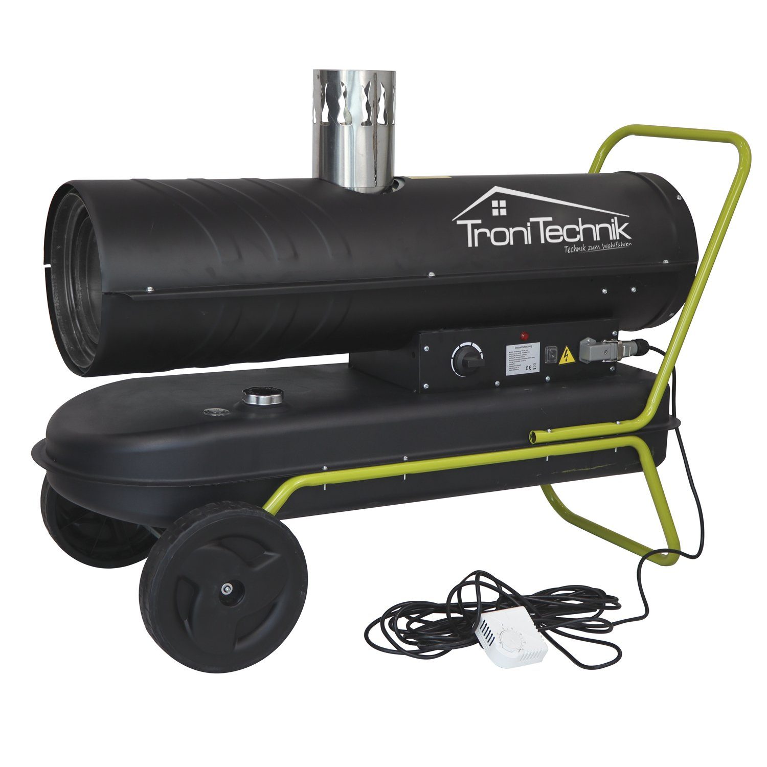 TroniTechnik Heizgerät 30kW Heißluftgenerator, Überhitzungsschutz,Tragegriff (1100m³/Stunde), 30000 W