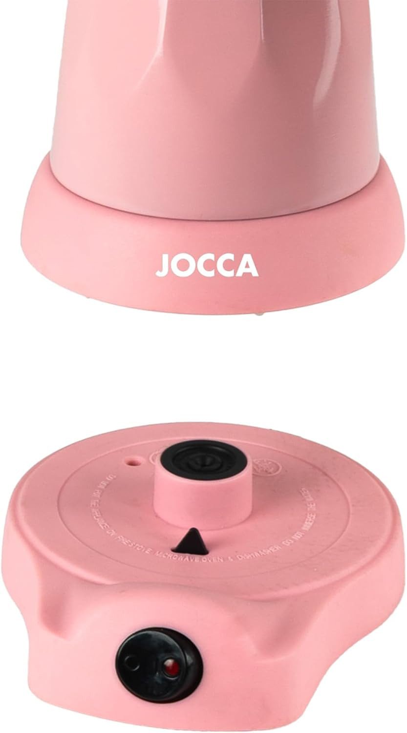 Jocca Espressomaschine Rosa Kaffeemaschine für 6 Tassen und Warmhaltefunktion, Moderner Stil, Campingtauglich, Einfache Handhabung, 480W
