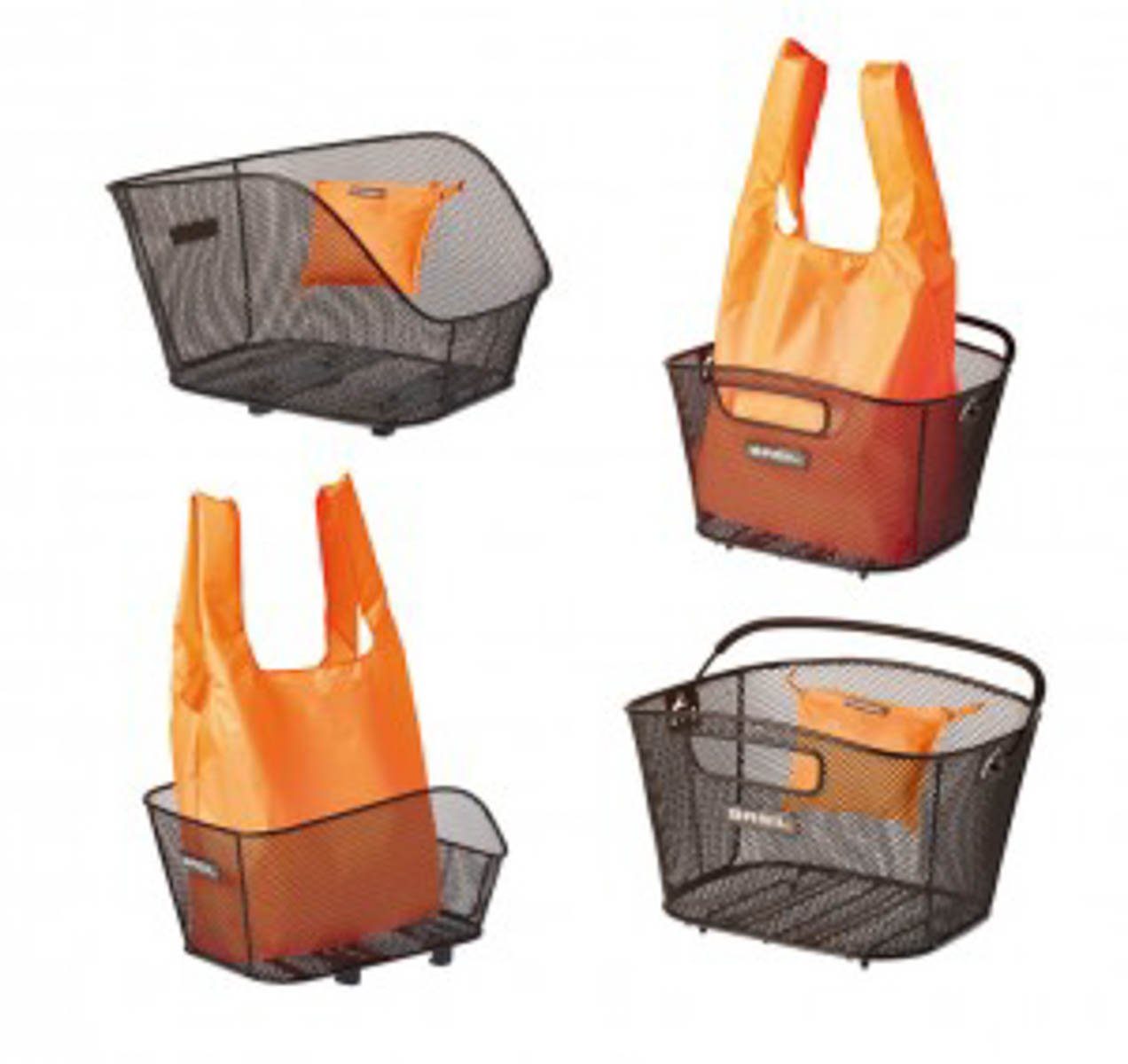 Basil Fahrradkorb Shoppertasche Basil Keep orange, faltbar, geeignet
