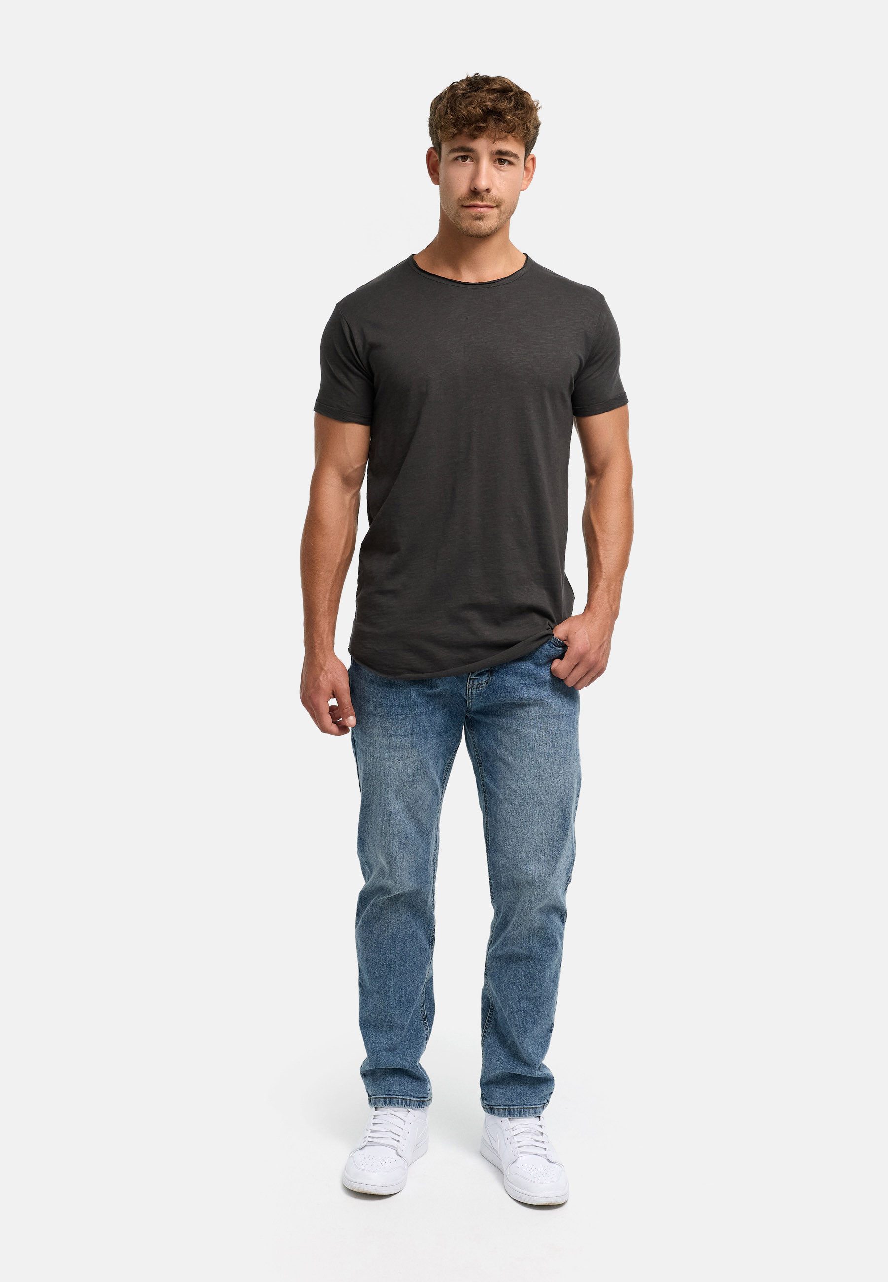 INDICODE T-Shirt Herren Willbur Tee Shirt Tee Herrenshirt mit Rundhalsausschnitt, 100% Baumwolle – Bild 4 von 5