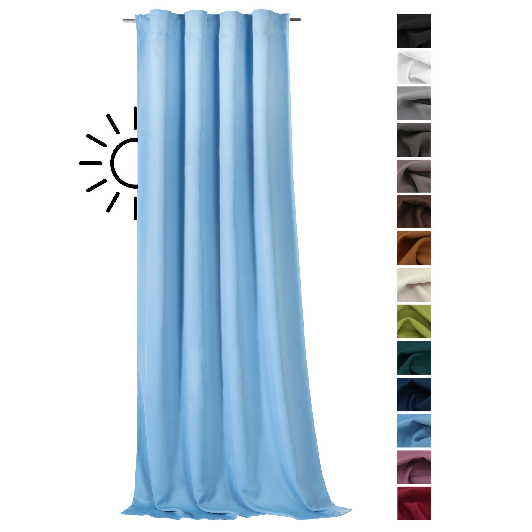 heimtexland Verdunkelungsvorhang Thermo Verdunklungsgardine Deko Gardine Vo günstig online kaufen