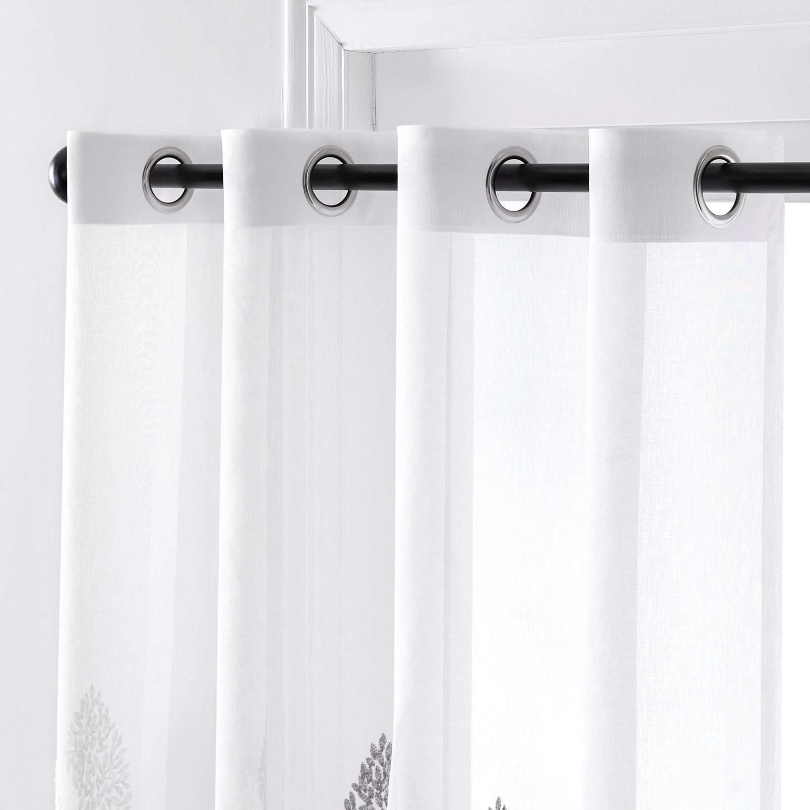 Jibenhome Schiebegardine 2-er Set Voile Gardine günstig online kaufen