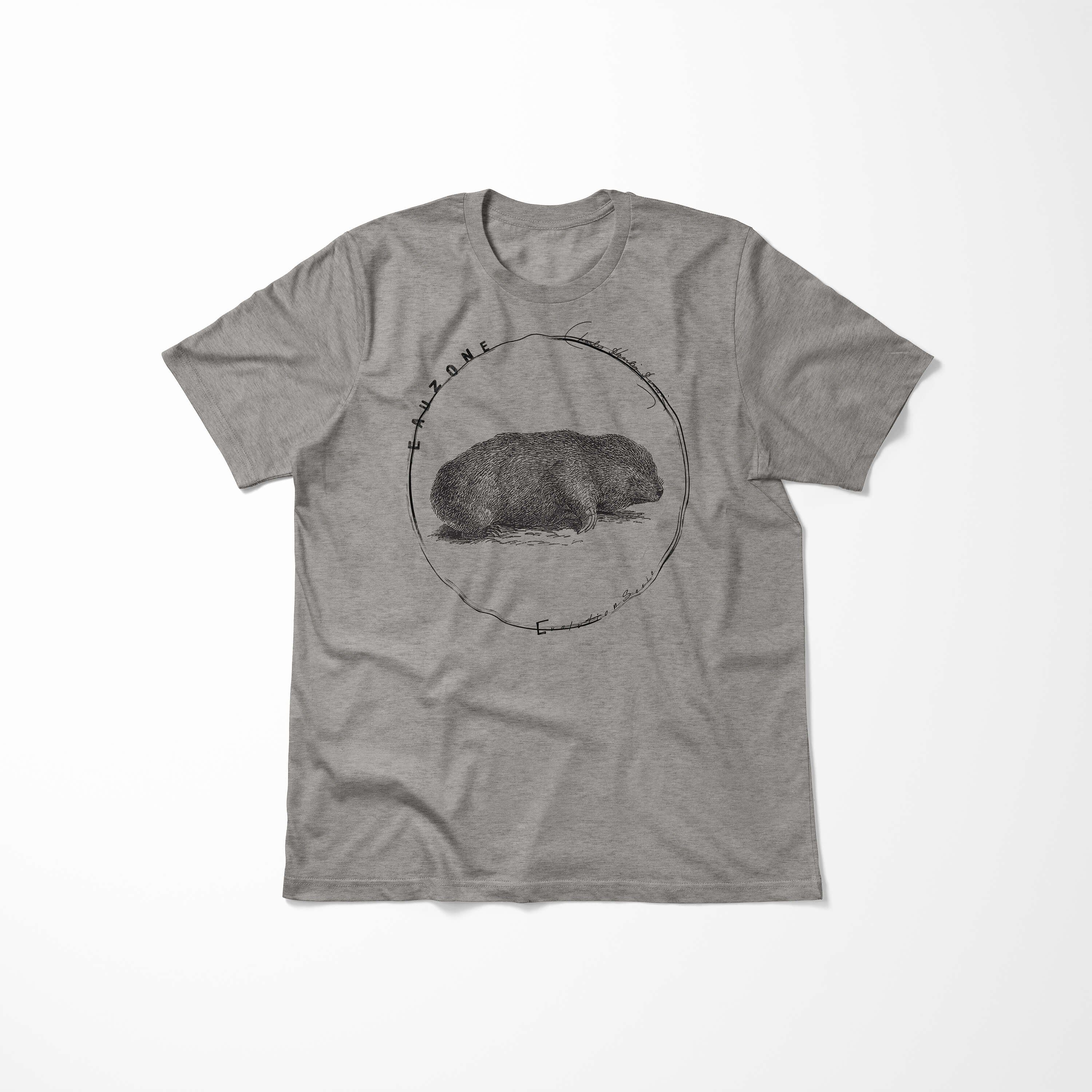 Sinus T-Shirt Ash Art T-Shirt Evolution Herren Goldmulle